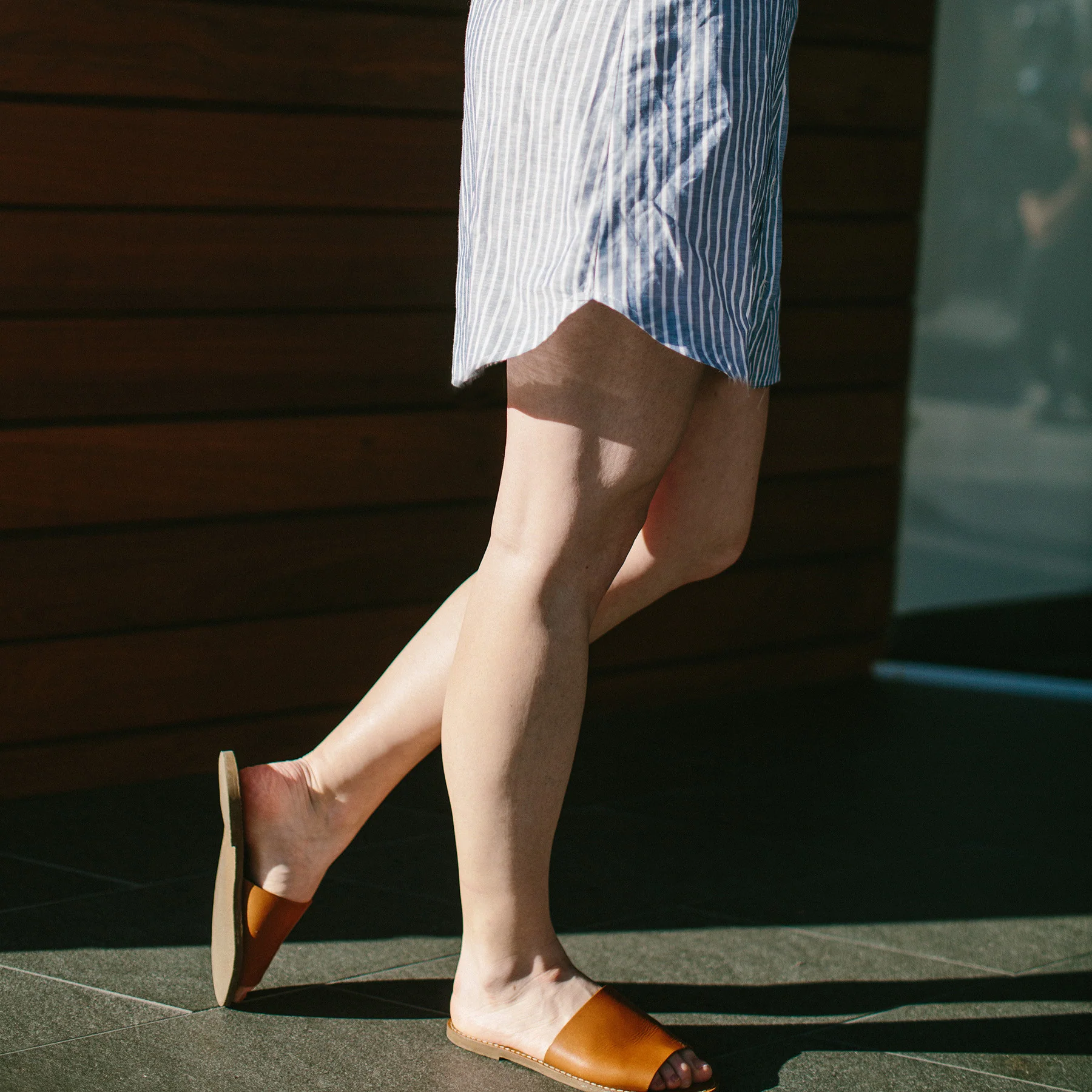 The Riley Dress in Indigo Stripe - Image 5