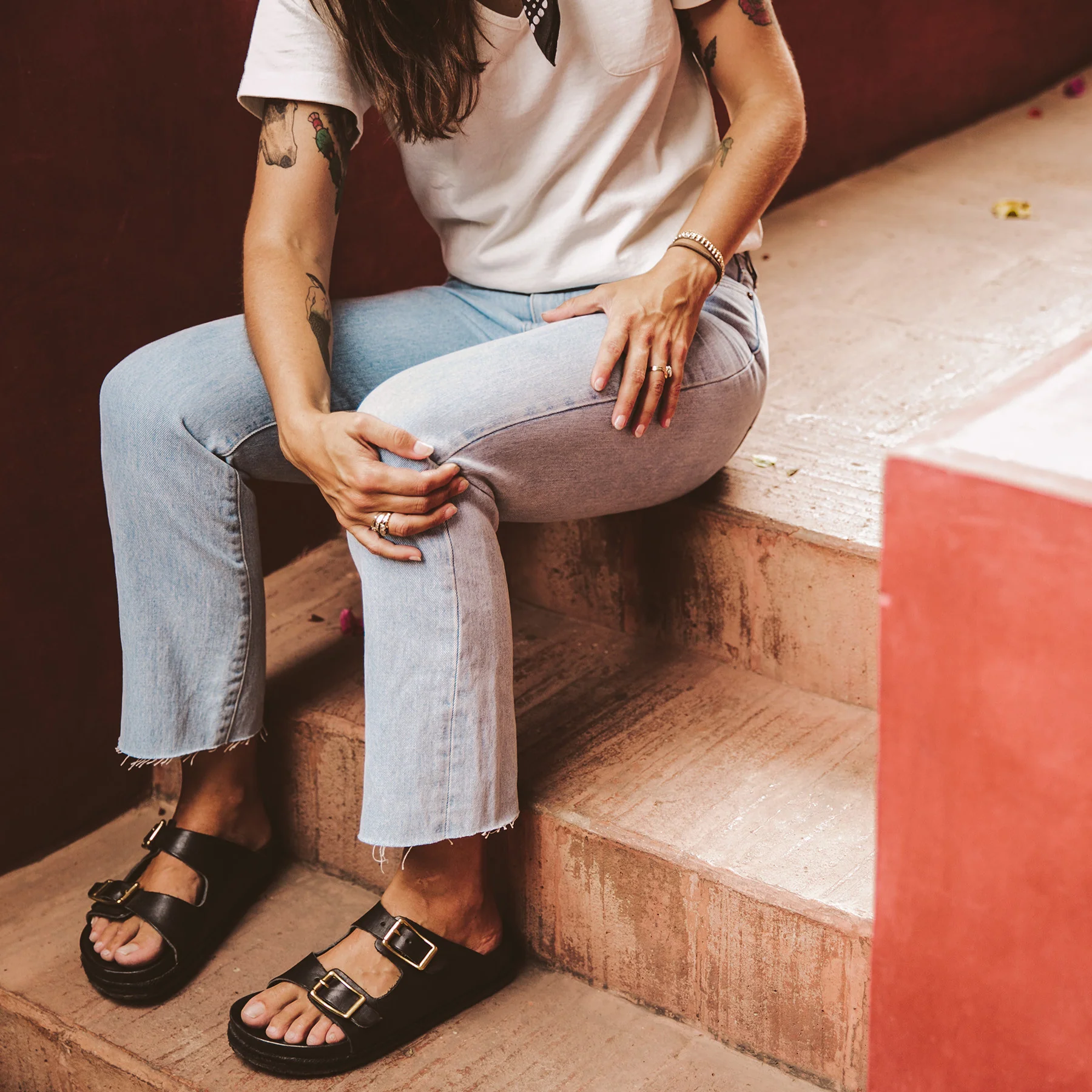 The Rosie Jean in Washed Cone Mills Denim - Image 2