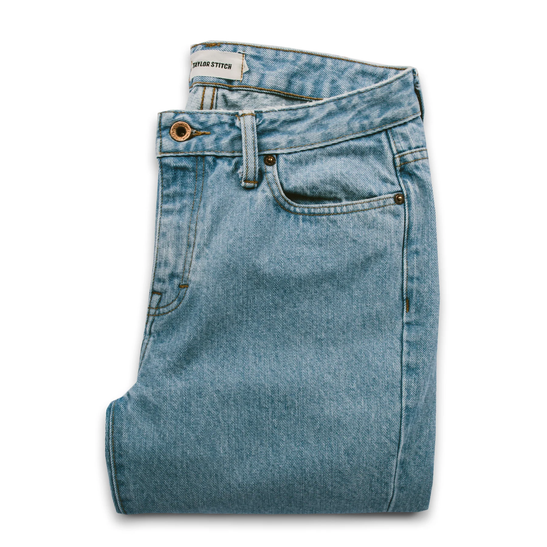 The Rosie Jean in Washed Cone Mills Denim - Image 7