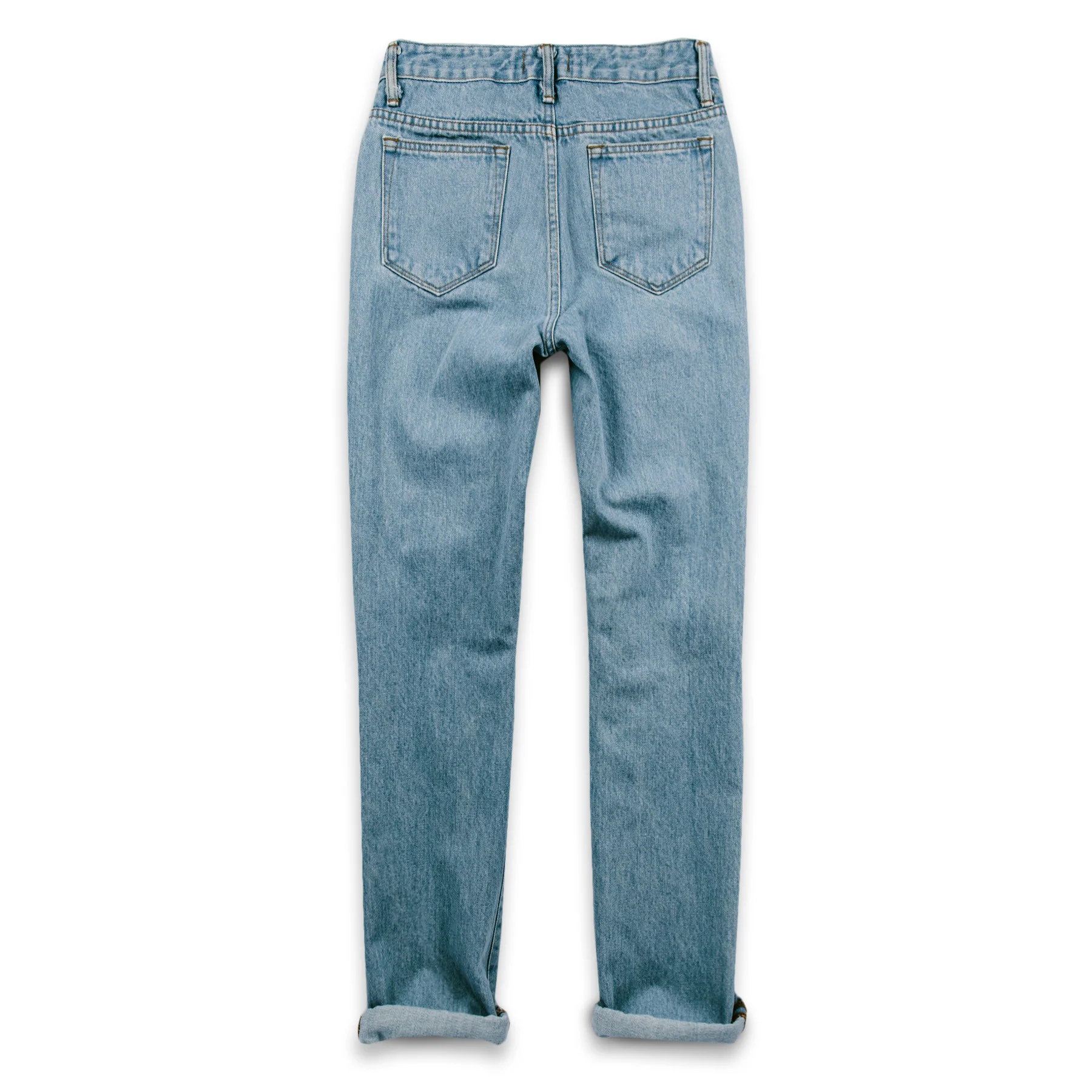 The Rosie Jean in Washed Cone Mills Denim - Image 9