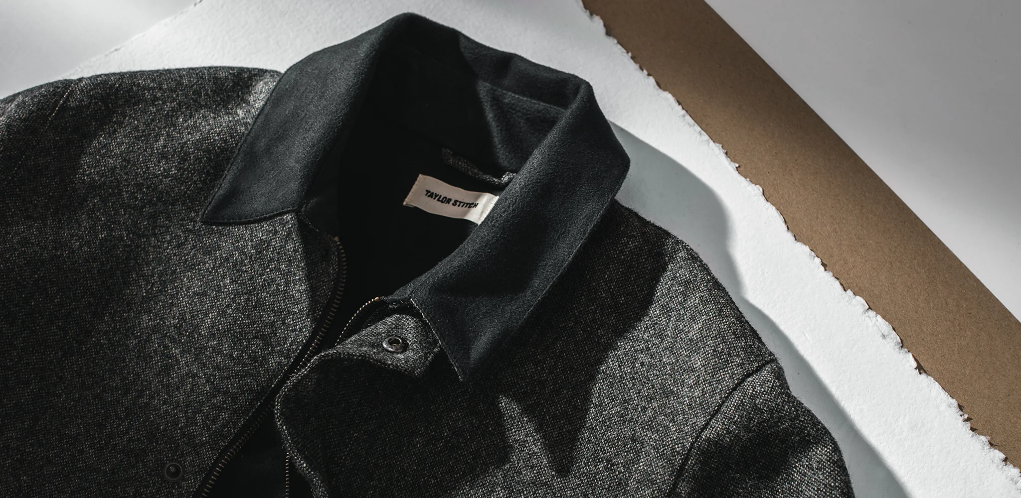 The Rover Jacket in Charcoal Birdseye Waxed Wool - Image 17