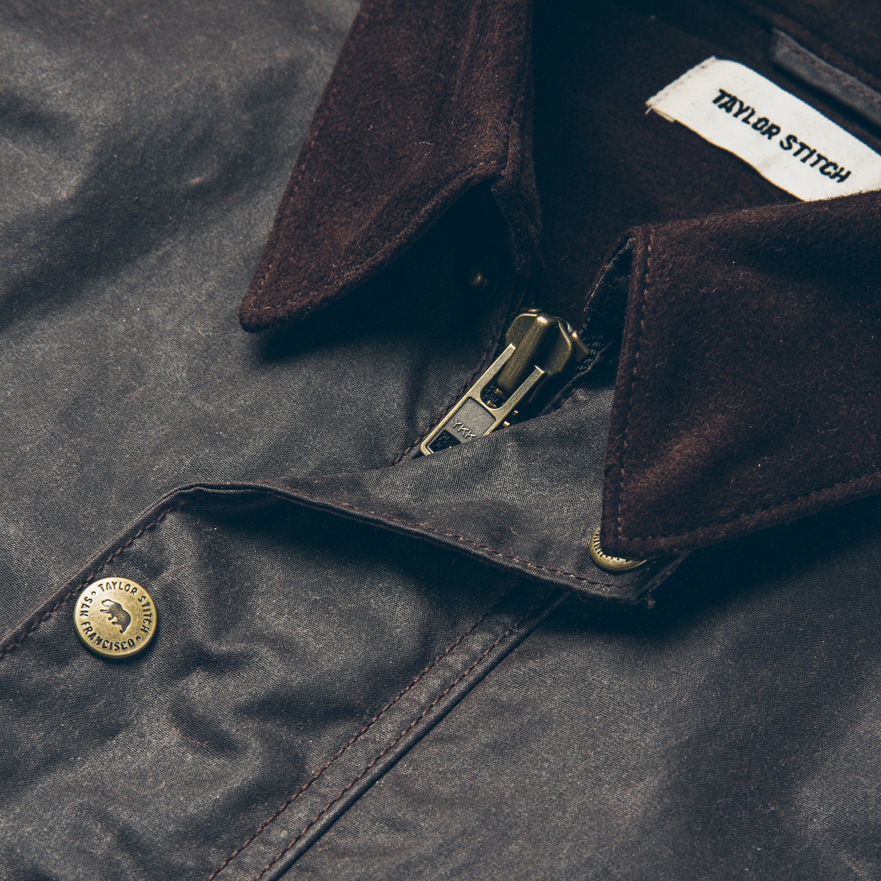 The Rover Jacket in Chocolate Beeswaxed Canvas - Image 7