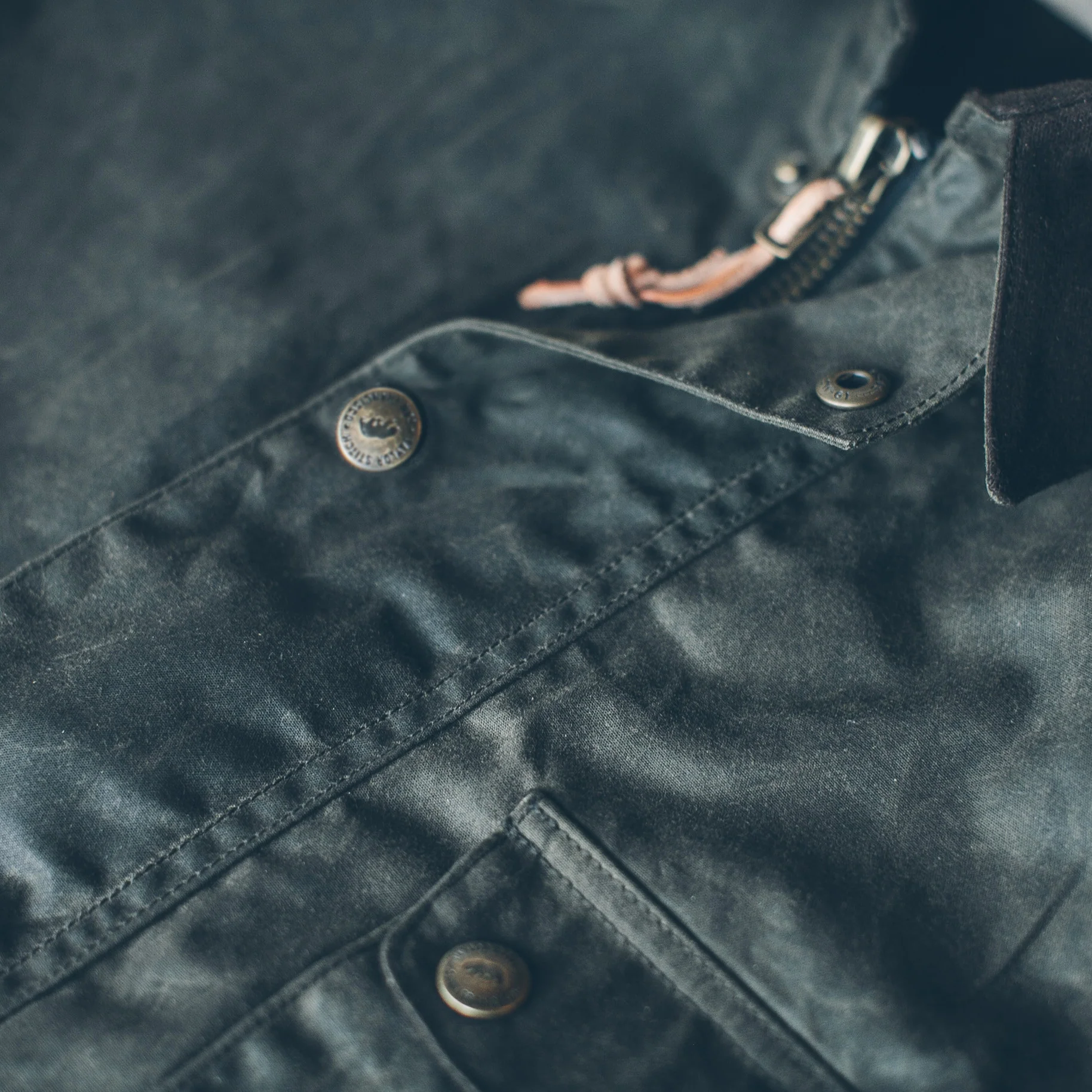 The Rover Jacket in Dark Olive Beeswaxed Canvas - Image 6