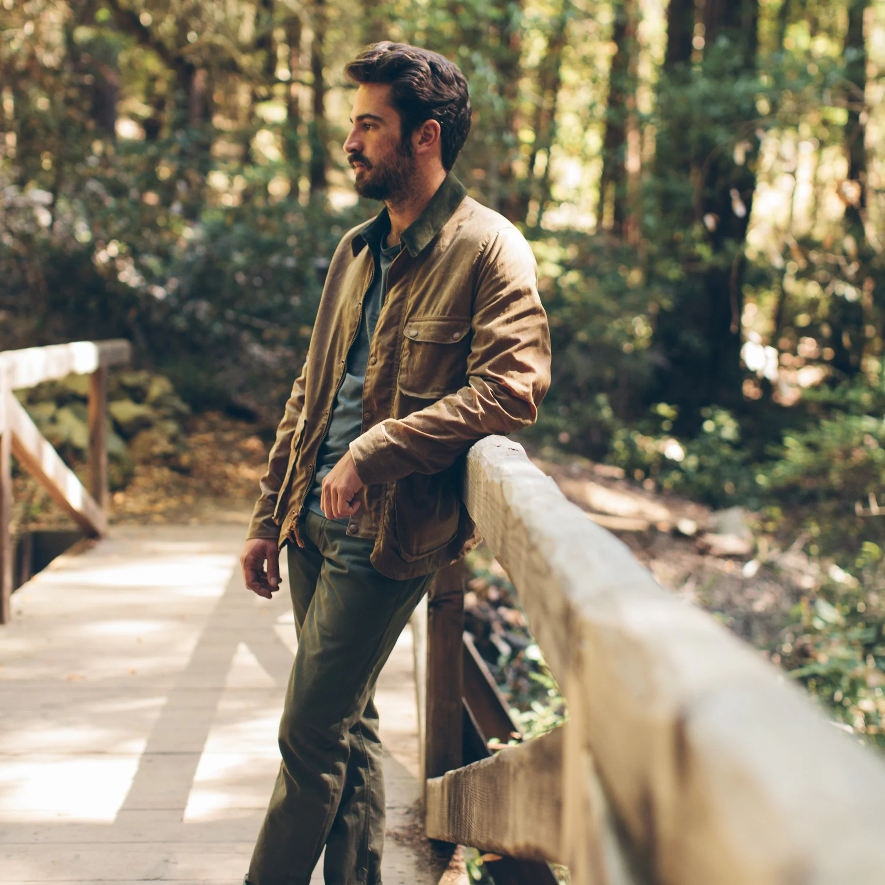 The Rover Jacket in Field Tan Waxed Canvas - Image 2