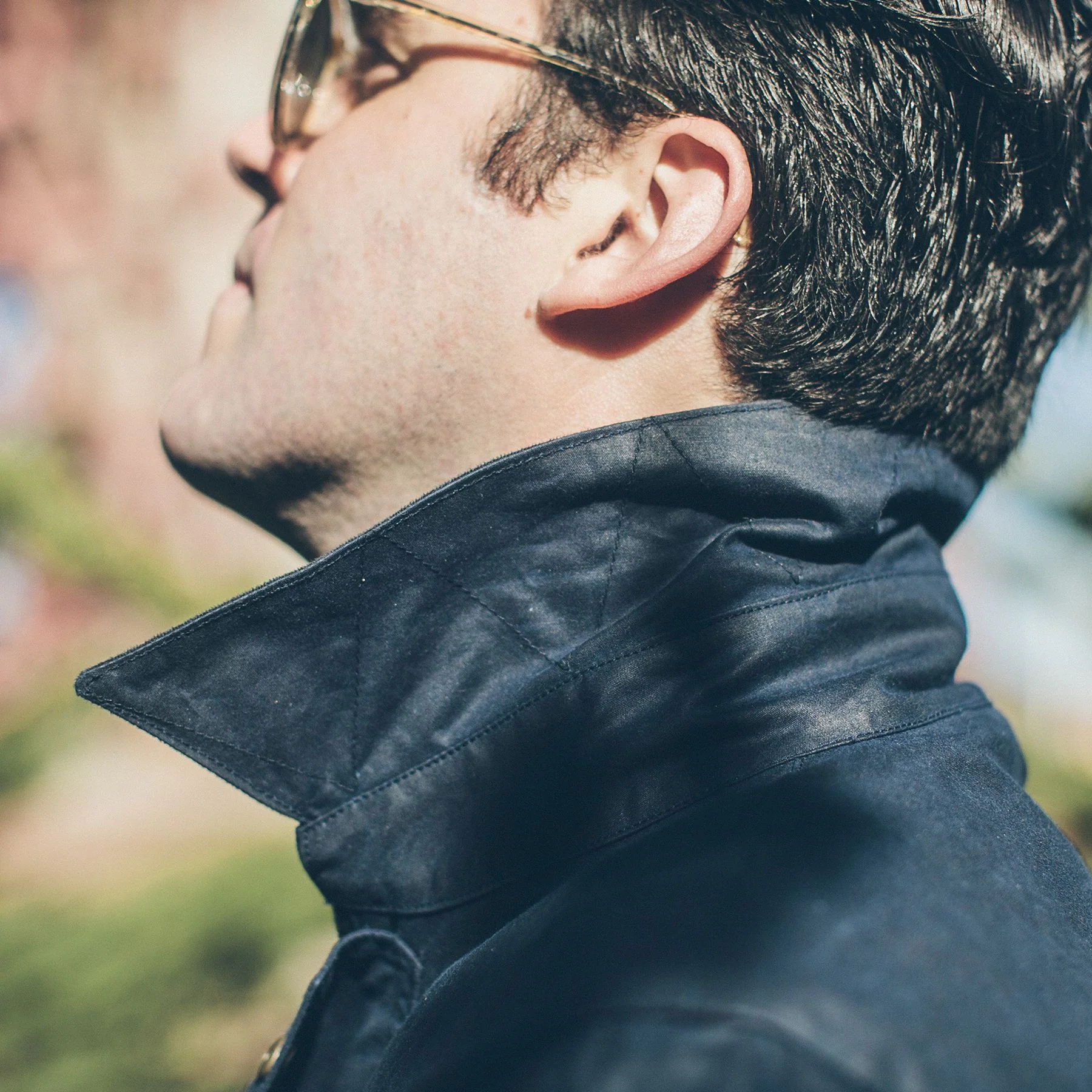 The Rover Jacket in Navy Waxed Cotton - Image 4