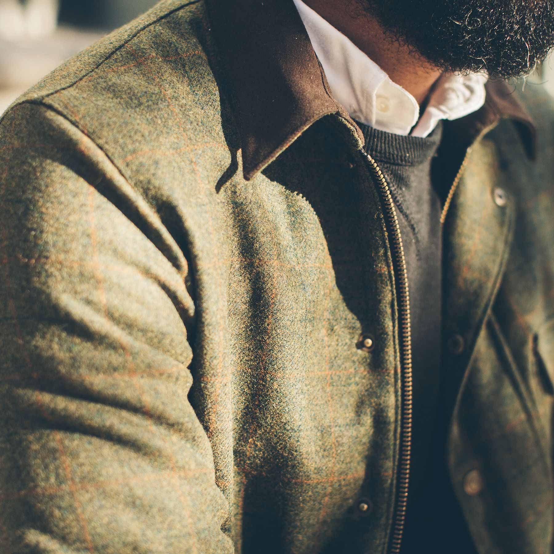 The Rover Jacket in Olive Plaid Waxed Wool - Image 6