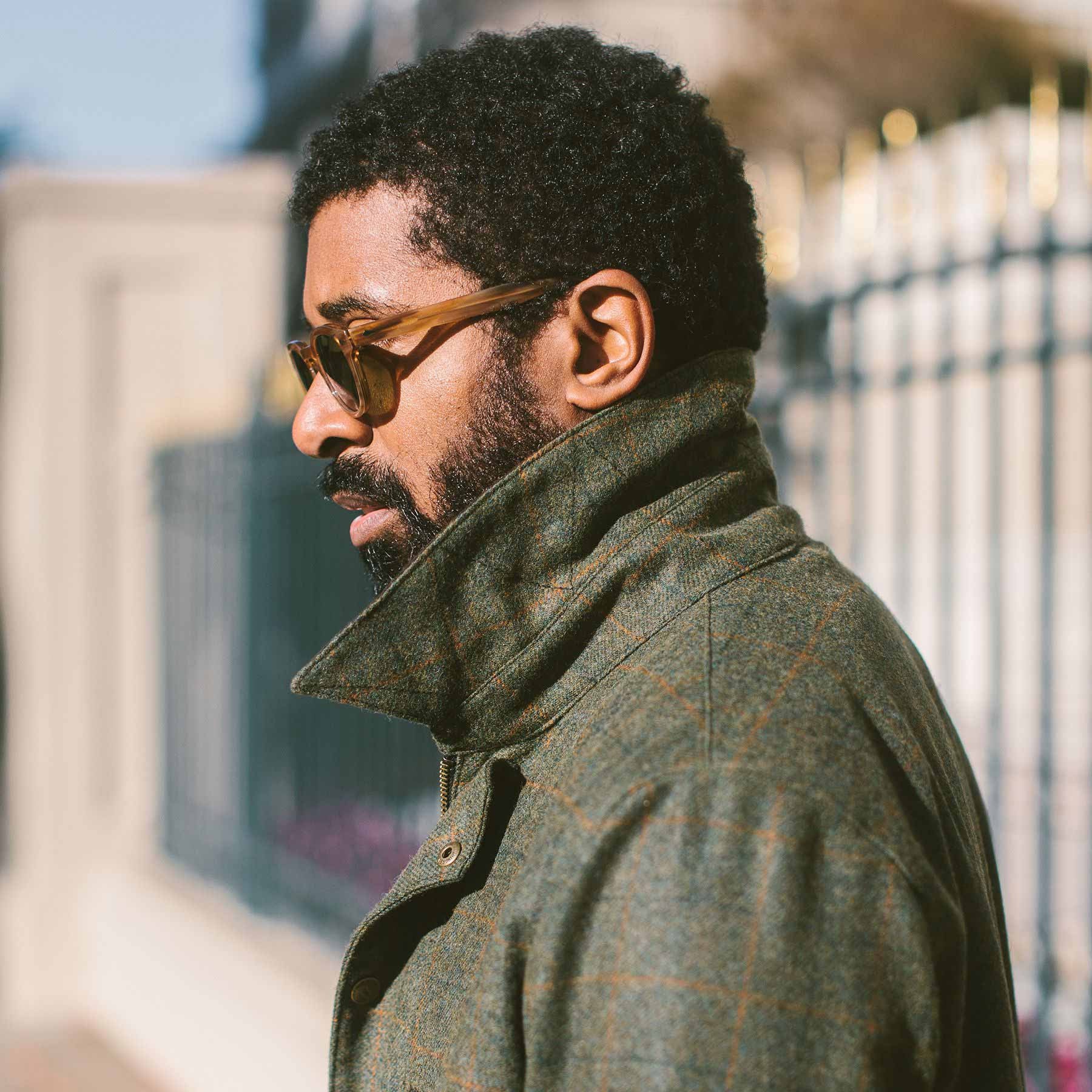 The Rover Jacket in Olive Plaid Waxed Wool - Image 7