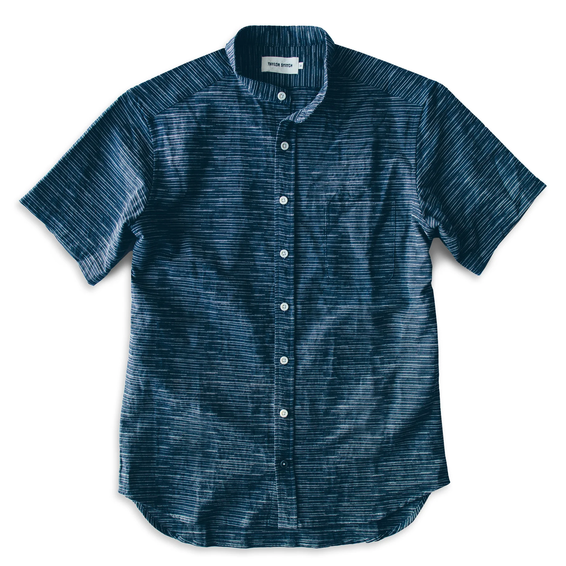 The Short Sleeve Bandit in Navy Slub Stripe - Image 8
