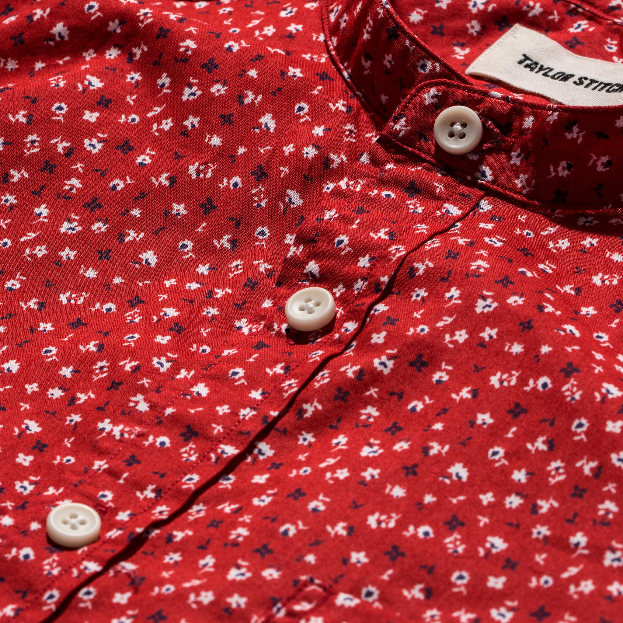 The Short Sleeve Bandit in Red Mini Floral - Image 6