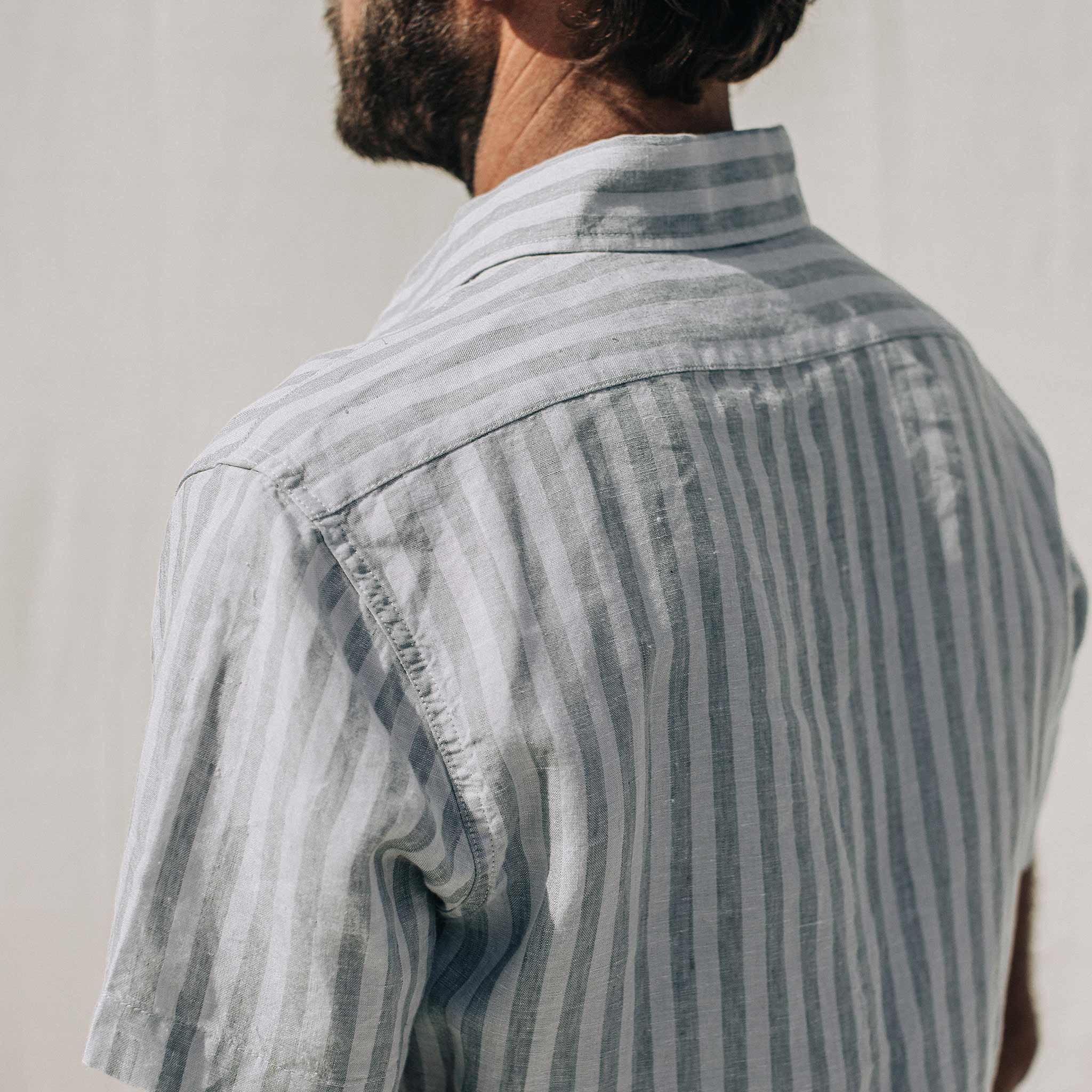 The Short Sleeve California in Grey Stripe - Image 5