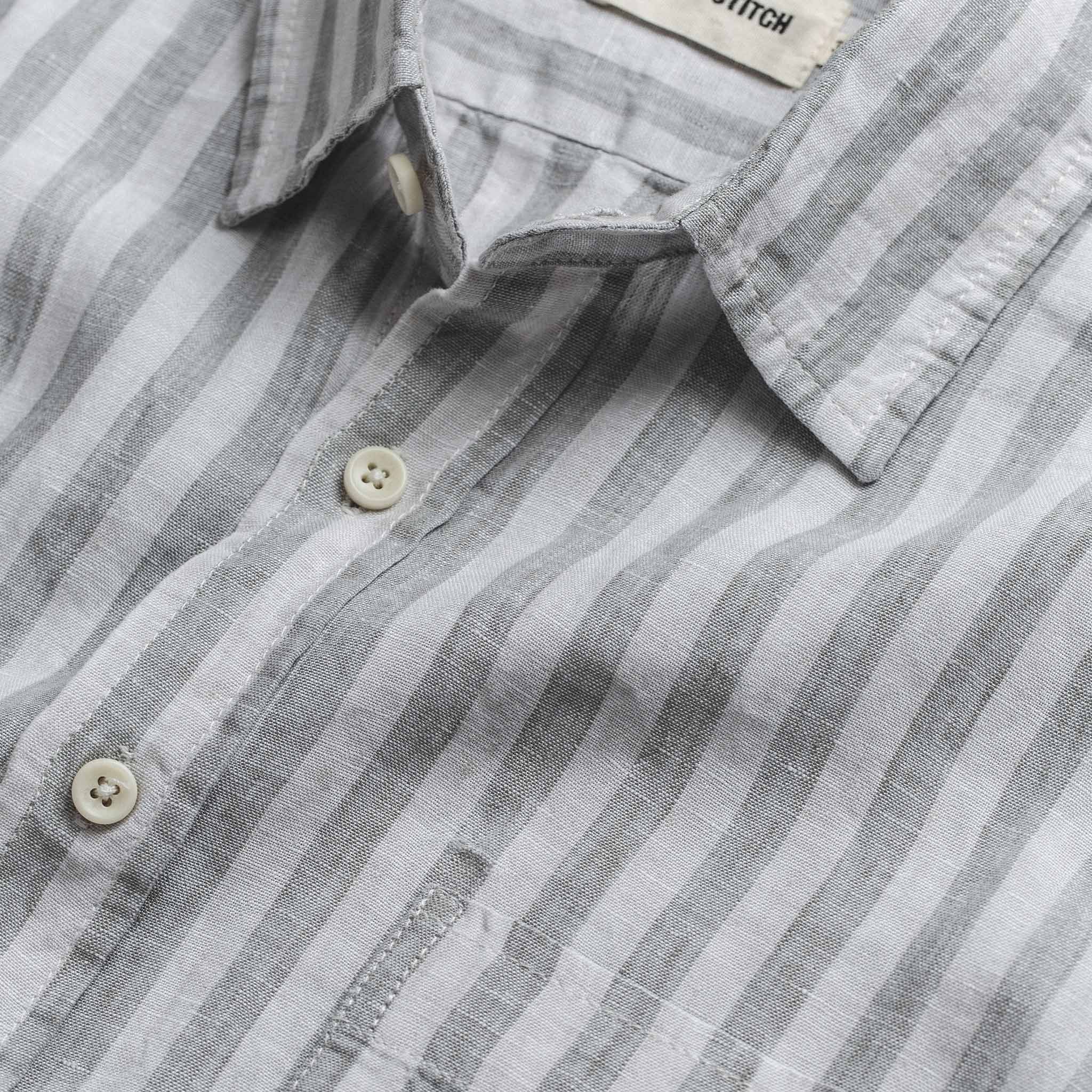 The Short Sleeve California in Grey Stripe - Image 7