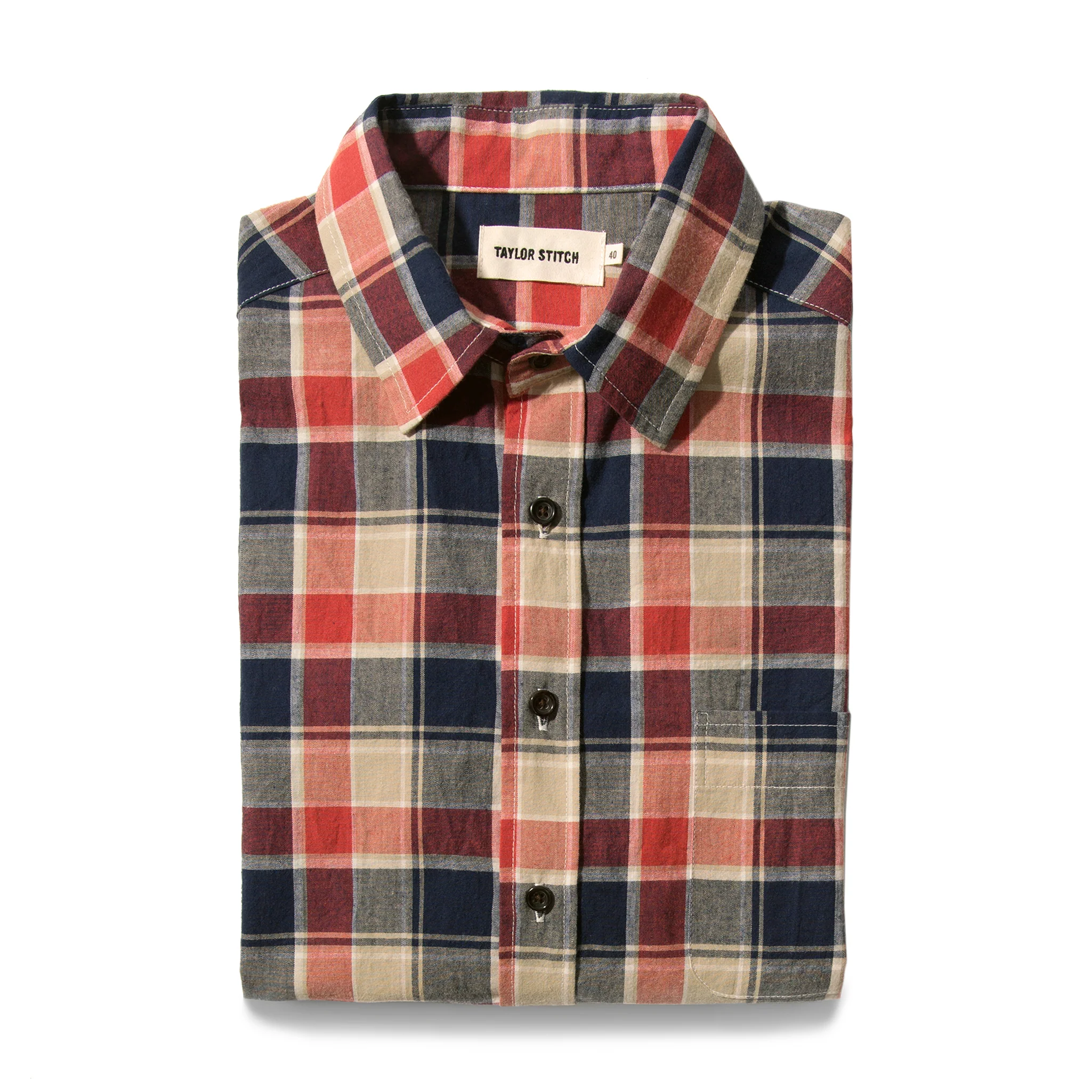 The Short Sleeve California in Red Plaid - Image 7