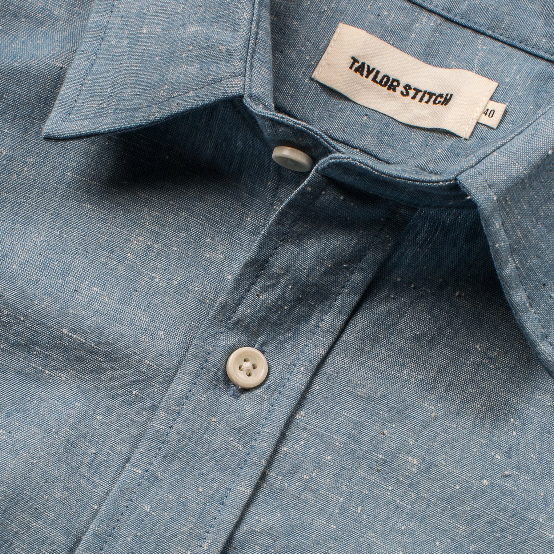 The Short Sleeve California in Slub Chambray - Image 5