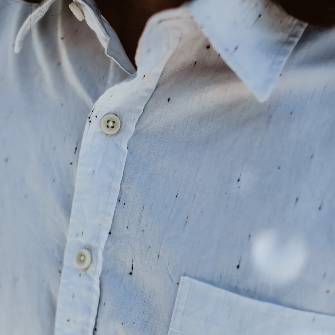 The Short Sleeve California in White Spacedye - Image 4