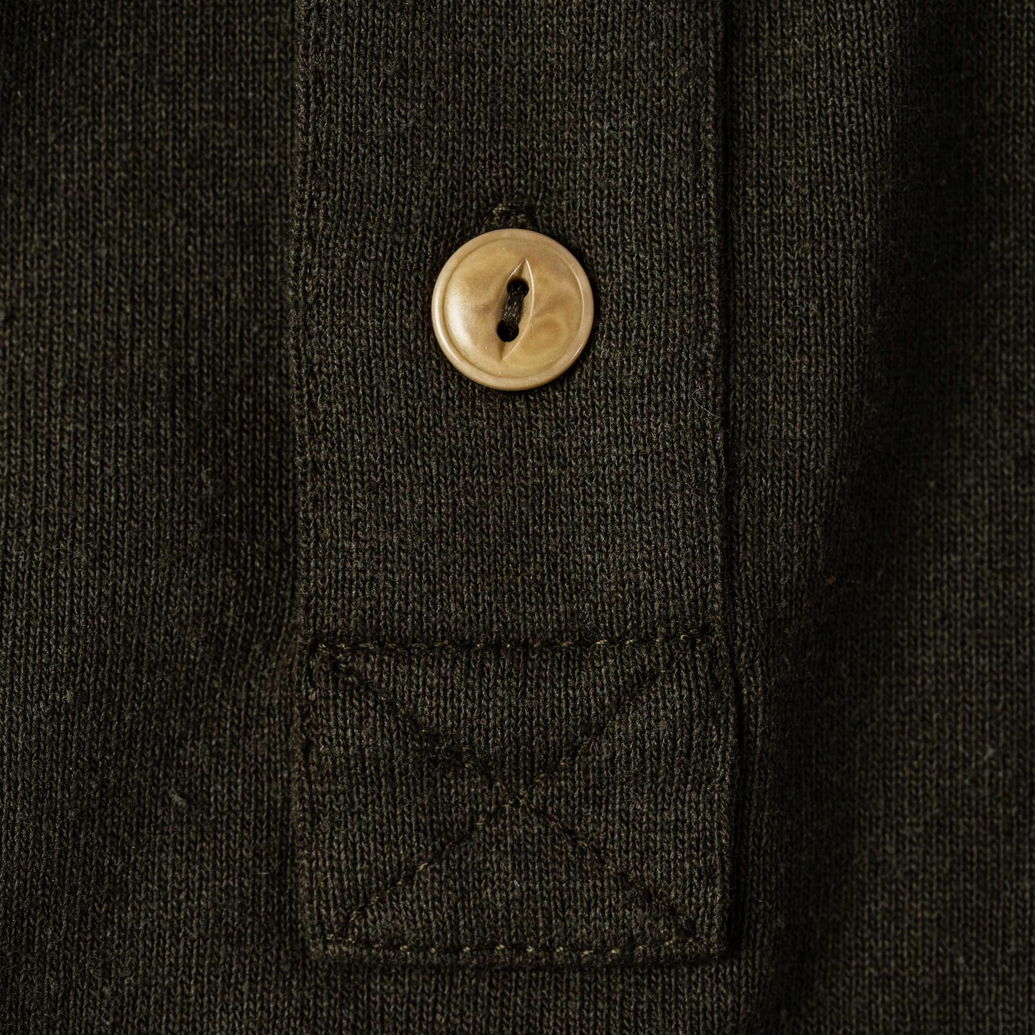 The Short Sleeve Heavy Bag Henley in Cypress - Image 7