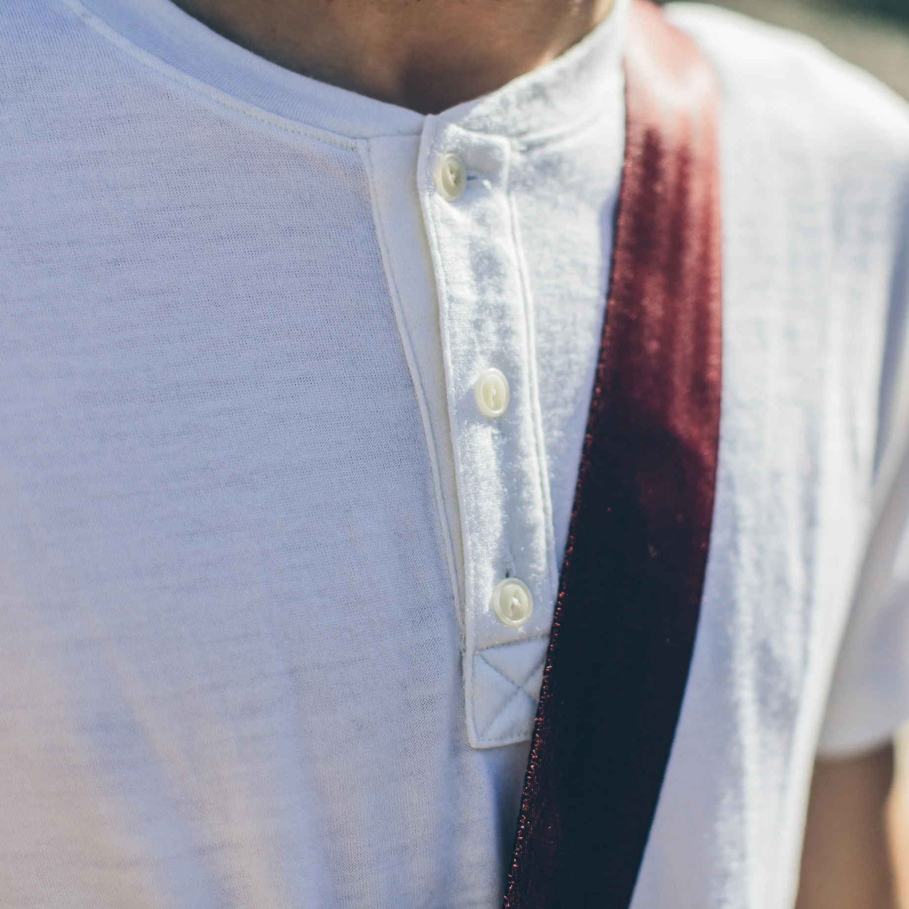 The Short Sleeve Henley in Natural Merino - Image 4