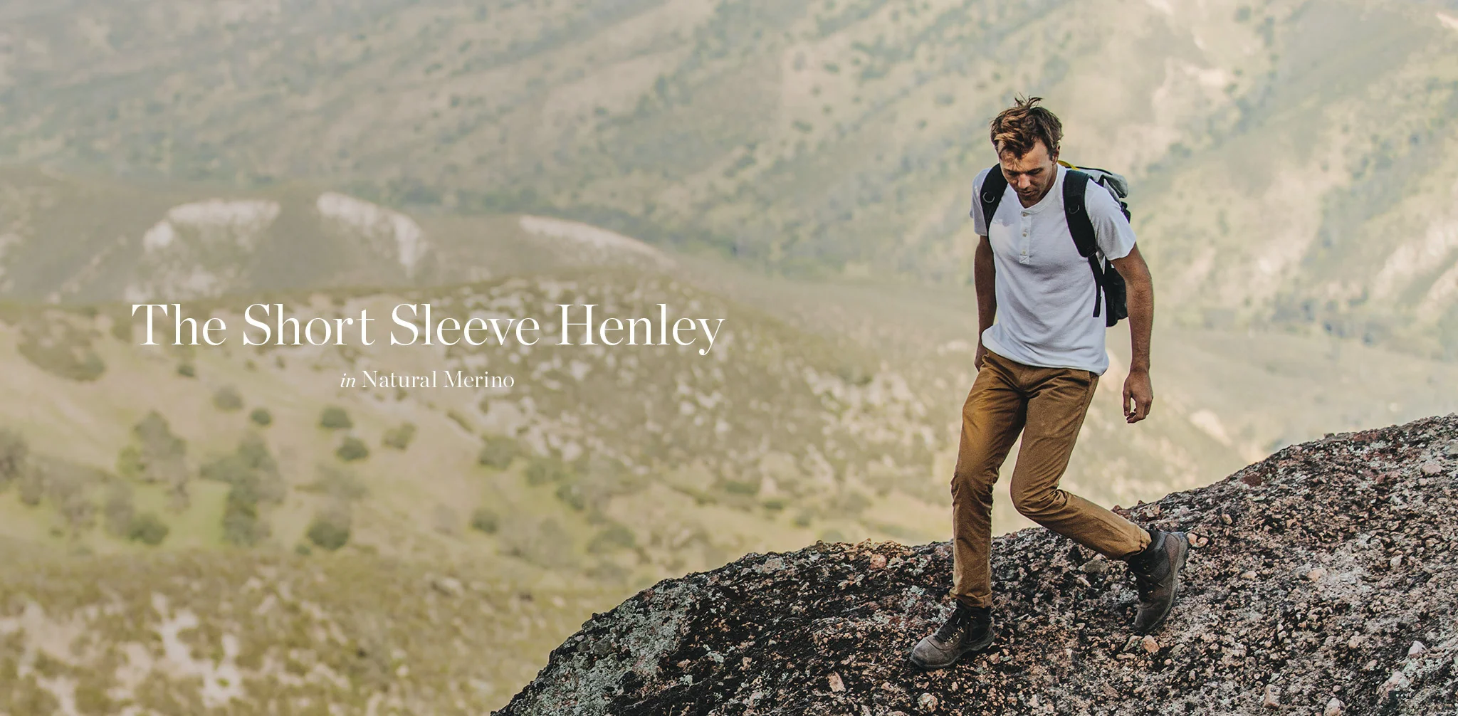 The Short Sleeve Henley in Natural Merino - Image 7