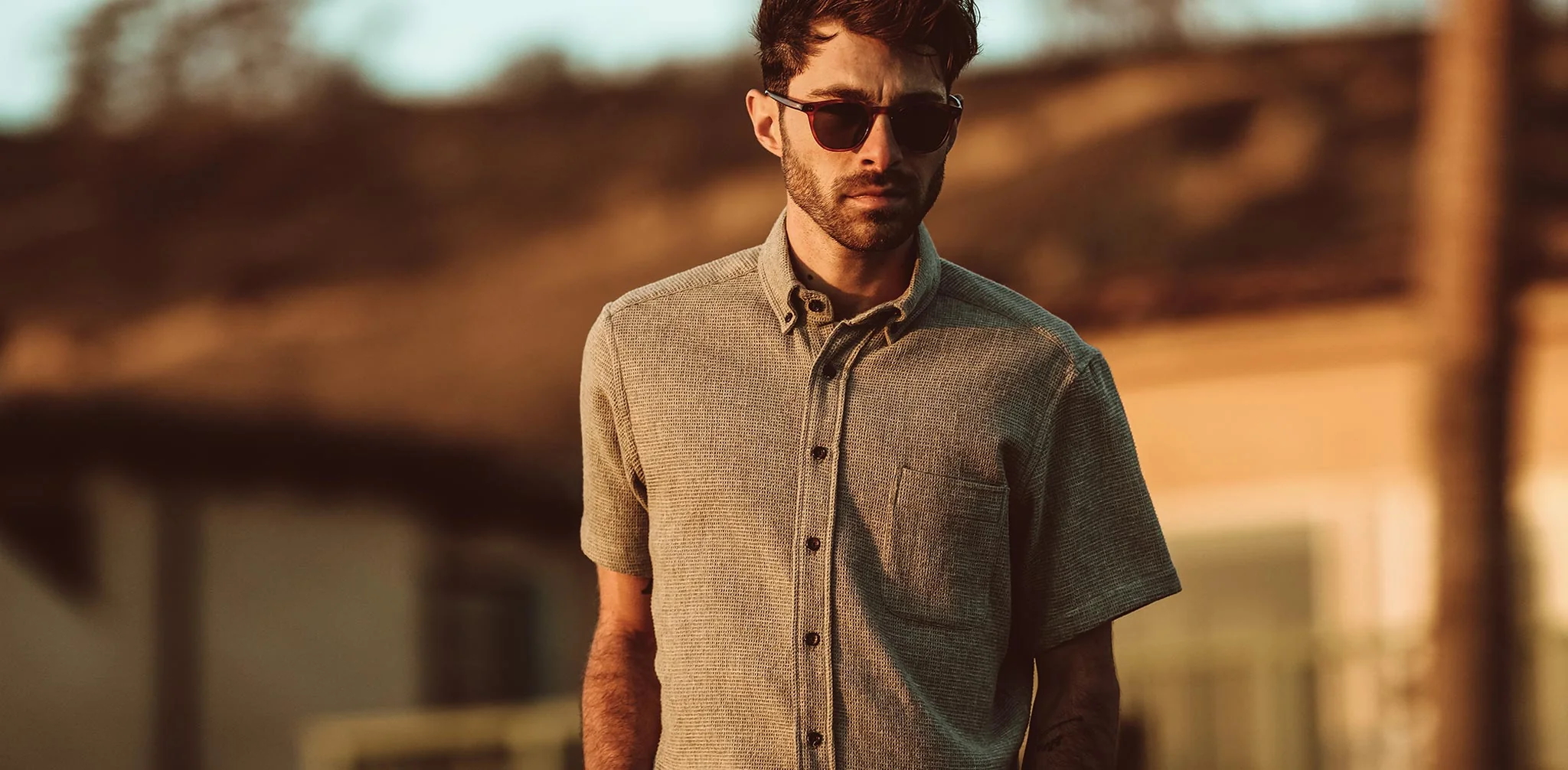 The Short Sleeve Jack in Ash Waffle - Image 7