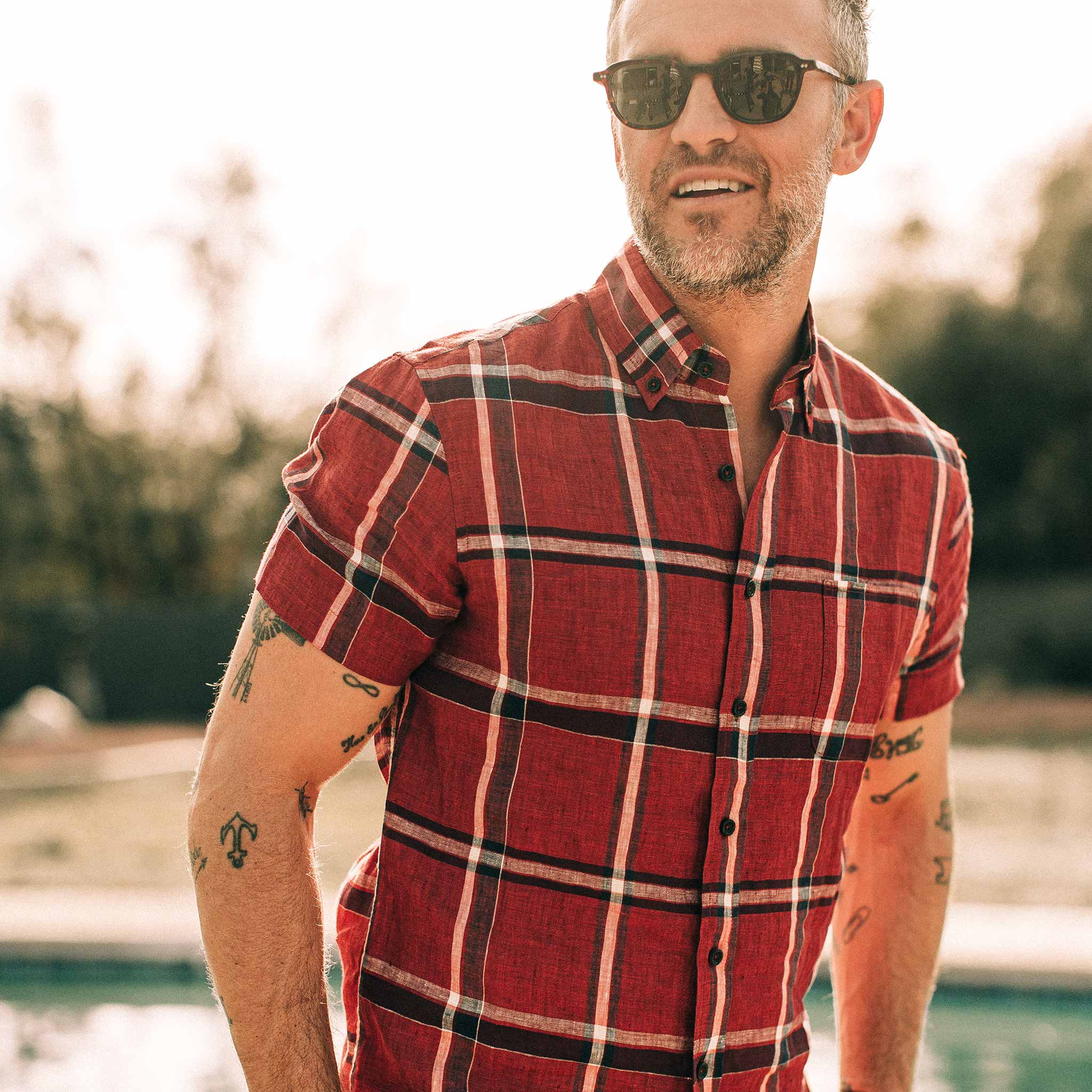 The Short Sleeve Jack in Crimson Plaid - Image 2