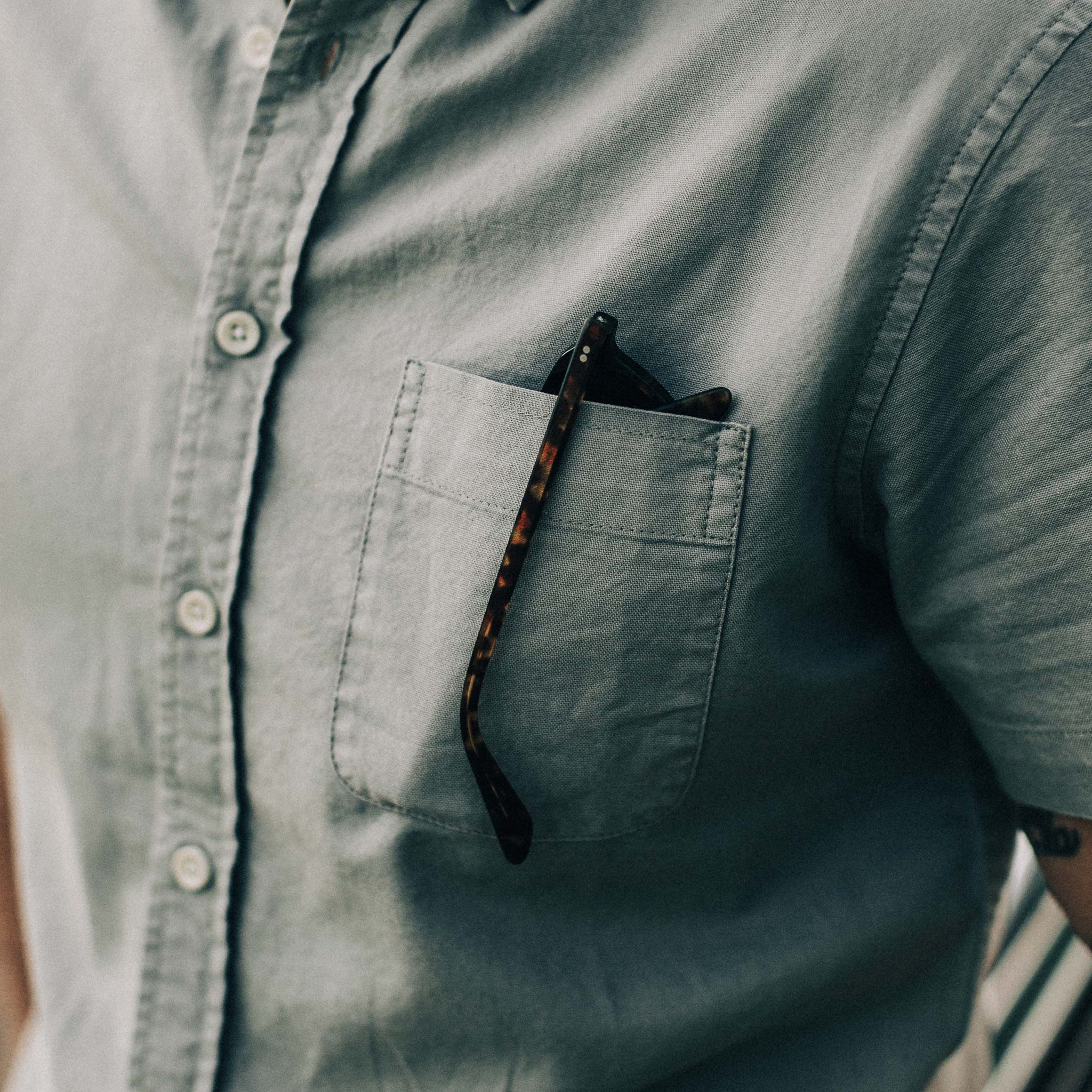 The Short Sleeve Jack in Dusk Oxford - Image 3