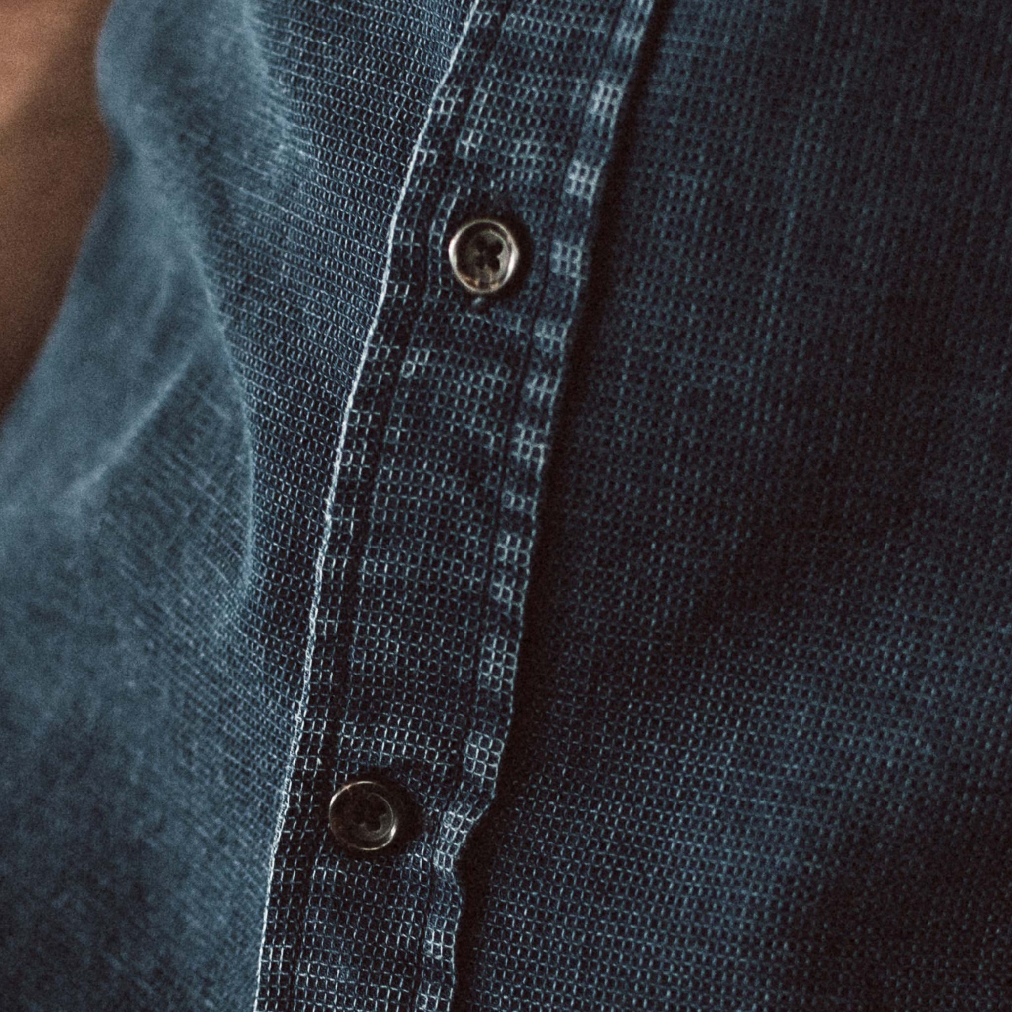 The Short Sleeve Jack in Mini Indigo Waffle - Image 5
