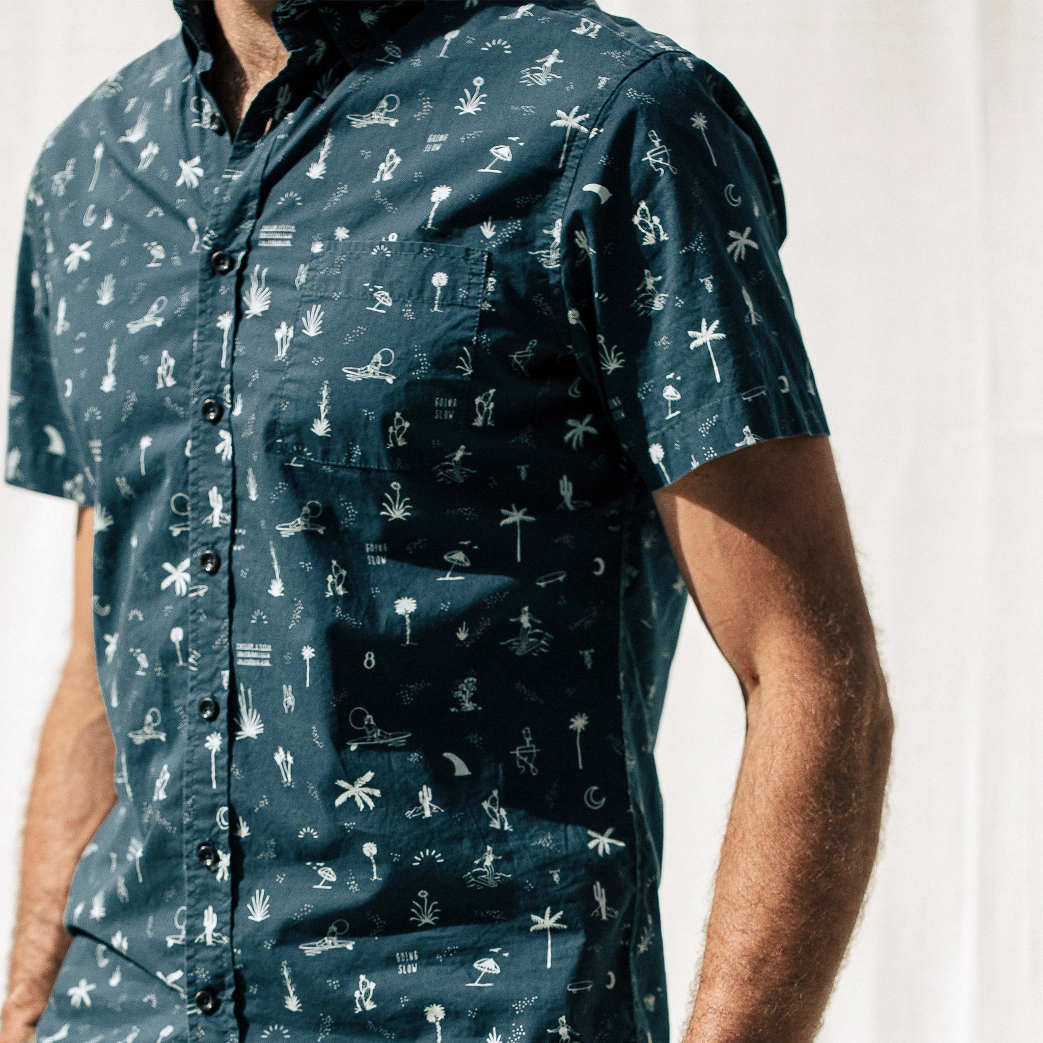 The Short Sleeve Jack in Navy Aloha - Image 3