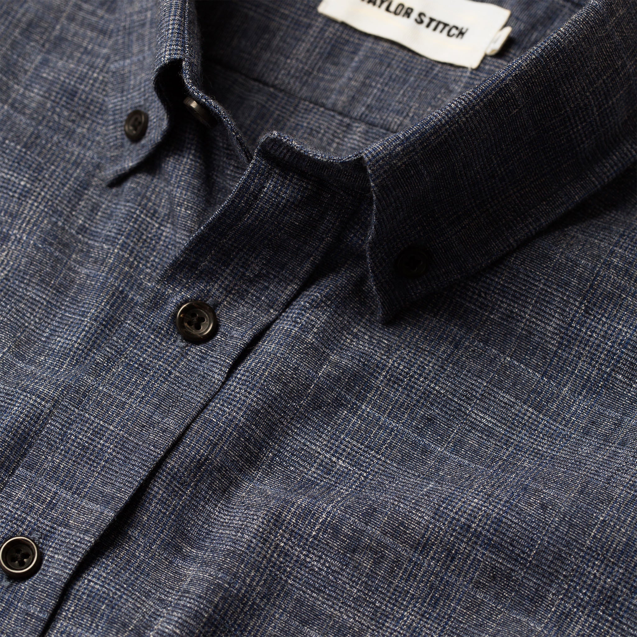 The Short Sleeve Jack in Navy Slub Glen Plaid - Image 6