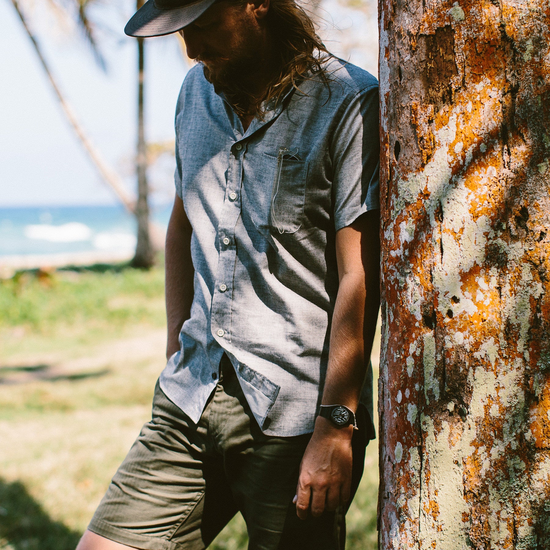 The Short Sleeve Jack in Steel Chambray - Image 2