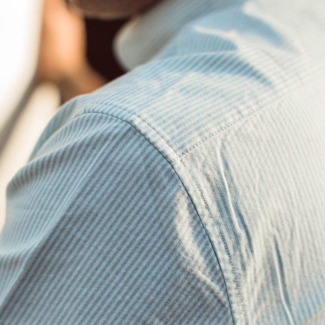 The Short Sleeve Jack in Teal University Stripe - Image 5