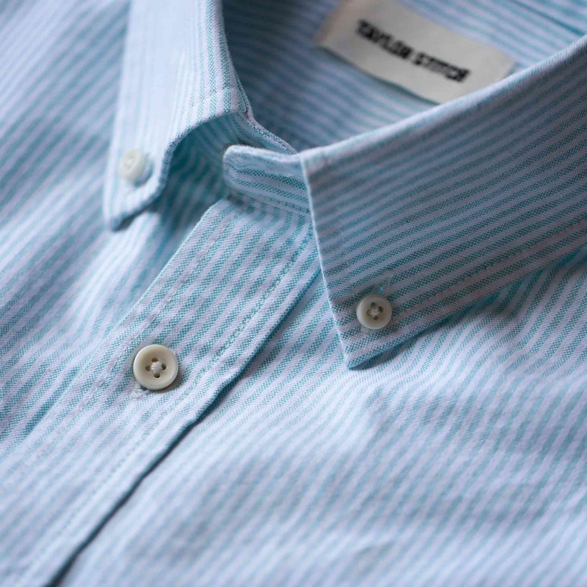 The Short Sleeve Jack in Teal University Stripe - Image 6