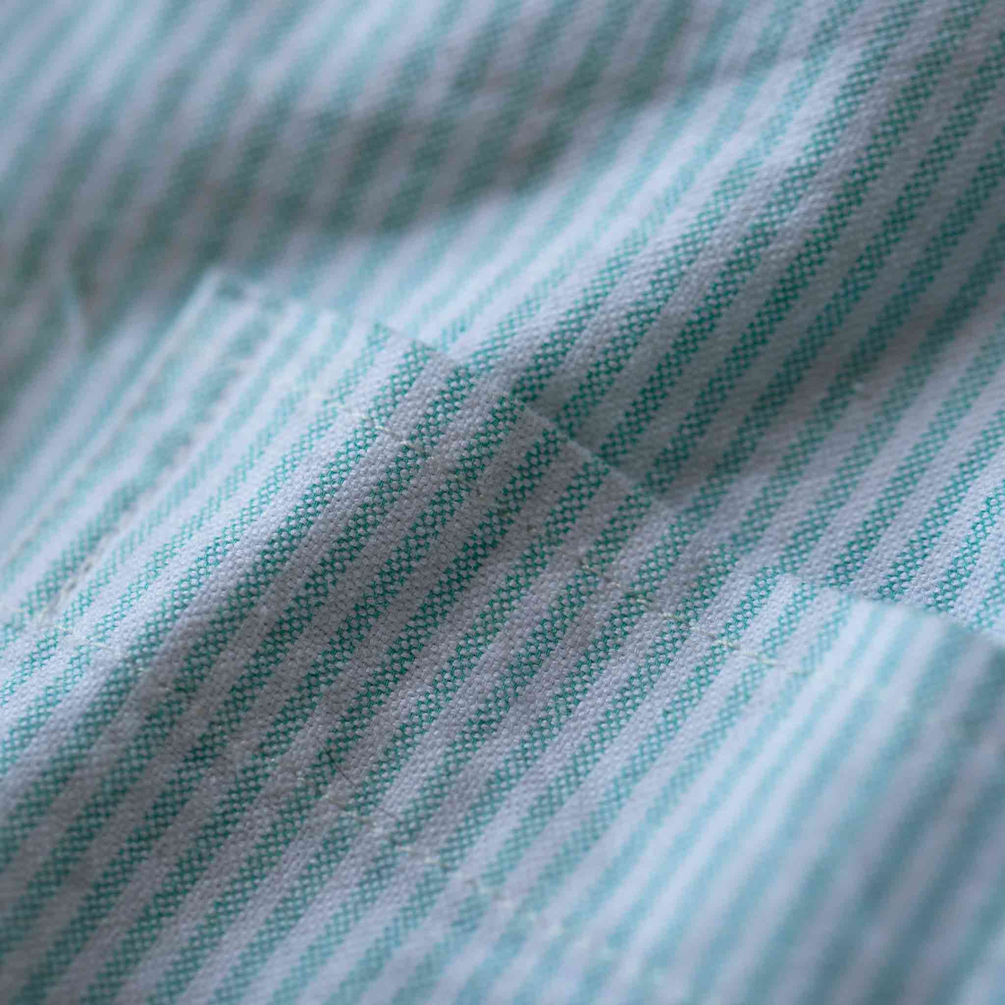 The Short Sleeve Jack in Teal University Stripe - Image 7