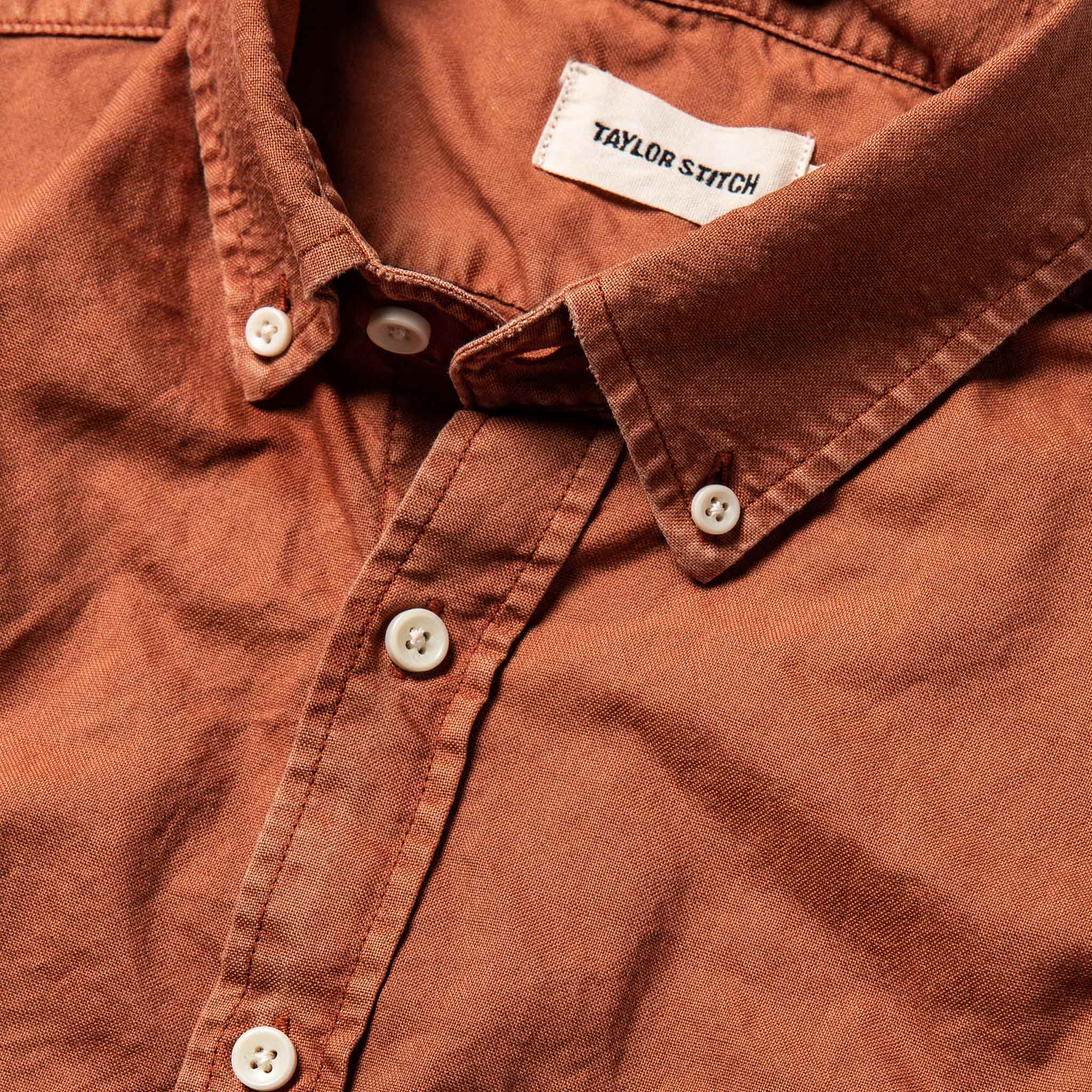 The Short Sleeve Jack in Terracotta Oxford - Image 6