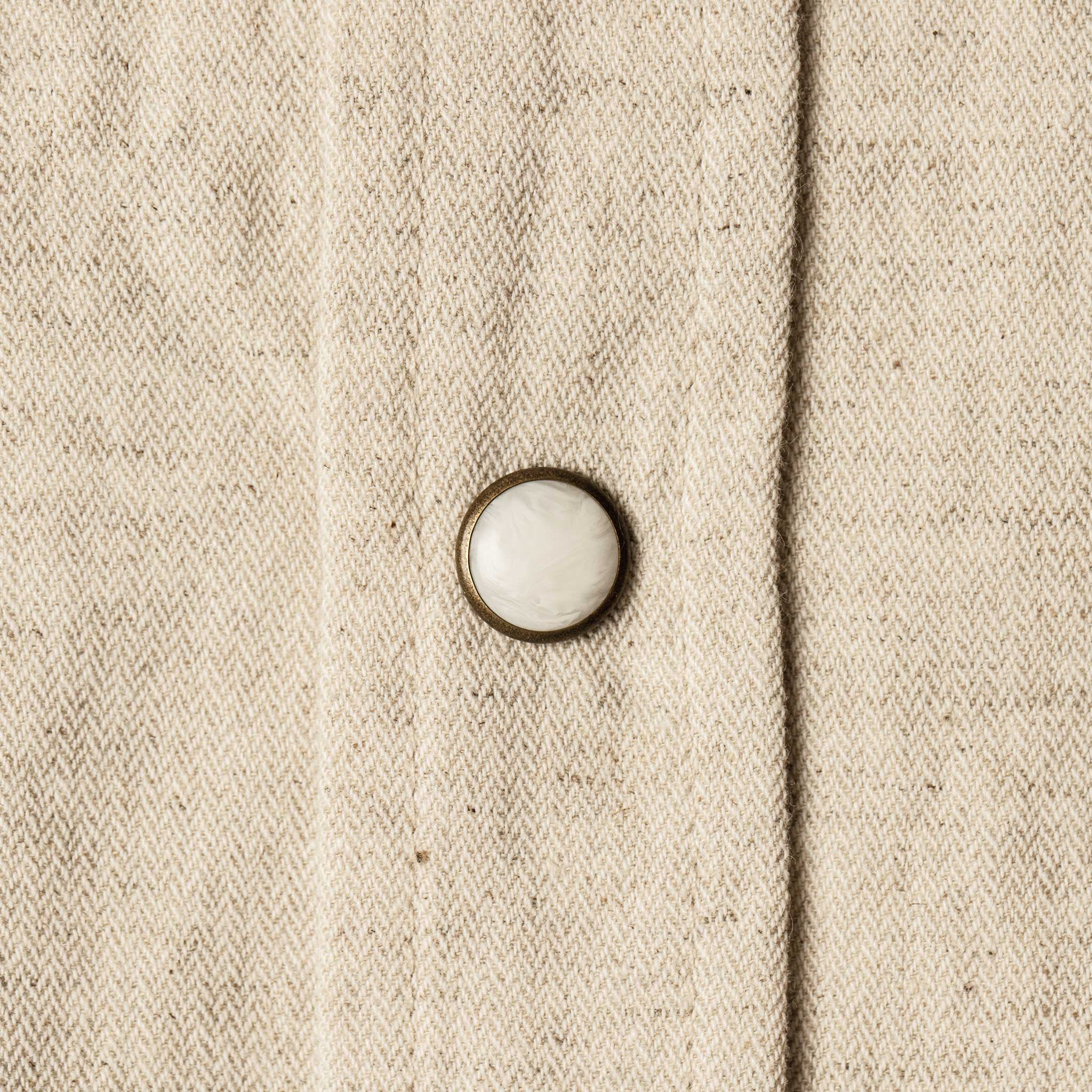 The Short Sleeve Western in Natural Herringbone - Image 9