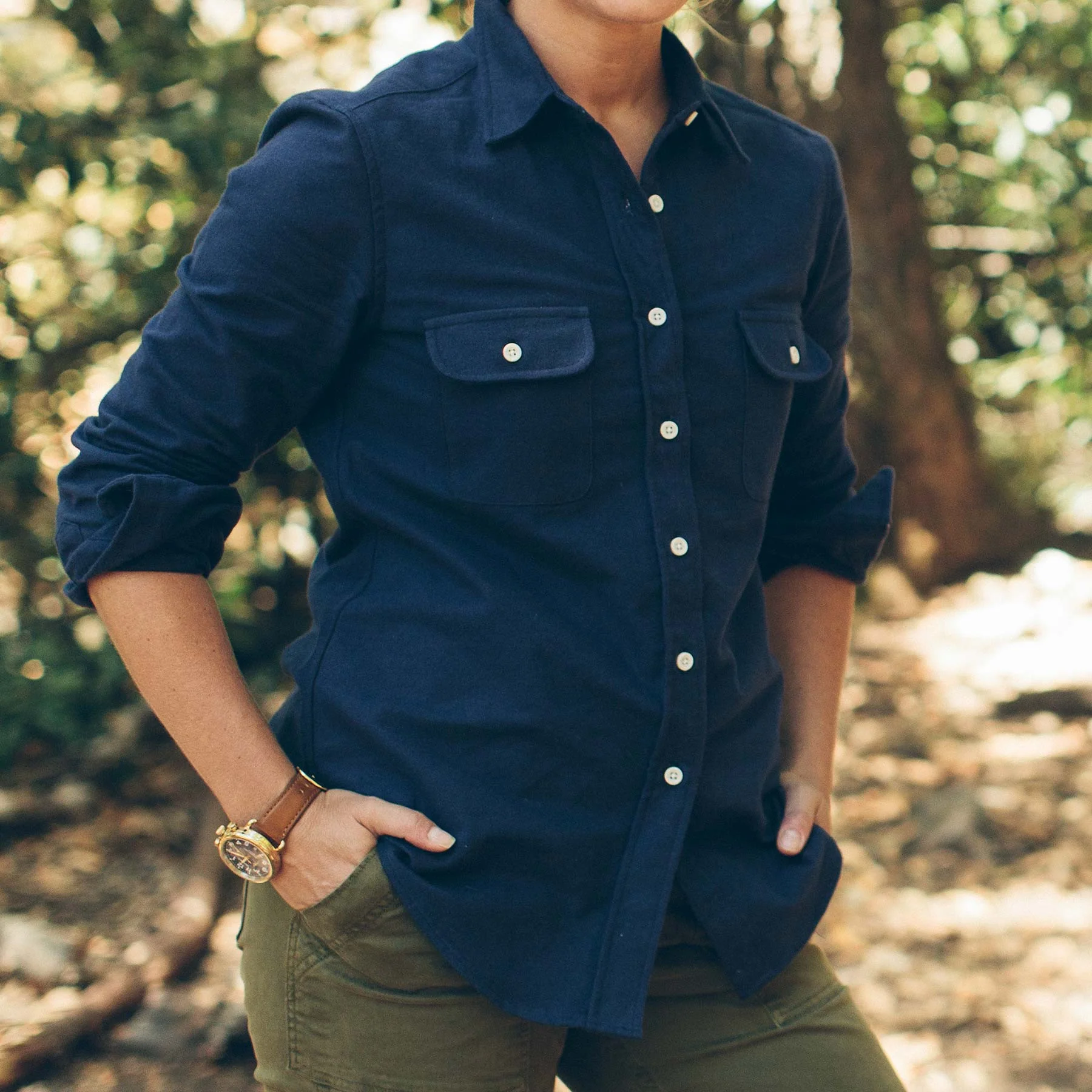The Sierra Shirt in Navy - Image 2