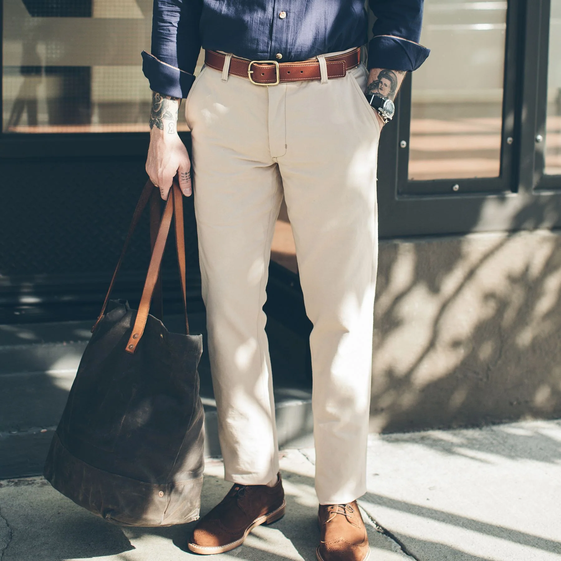 The Slim Chino in Light Stone - Image 5