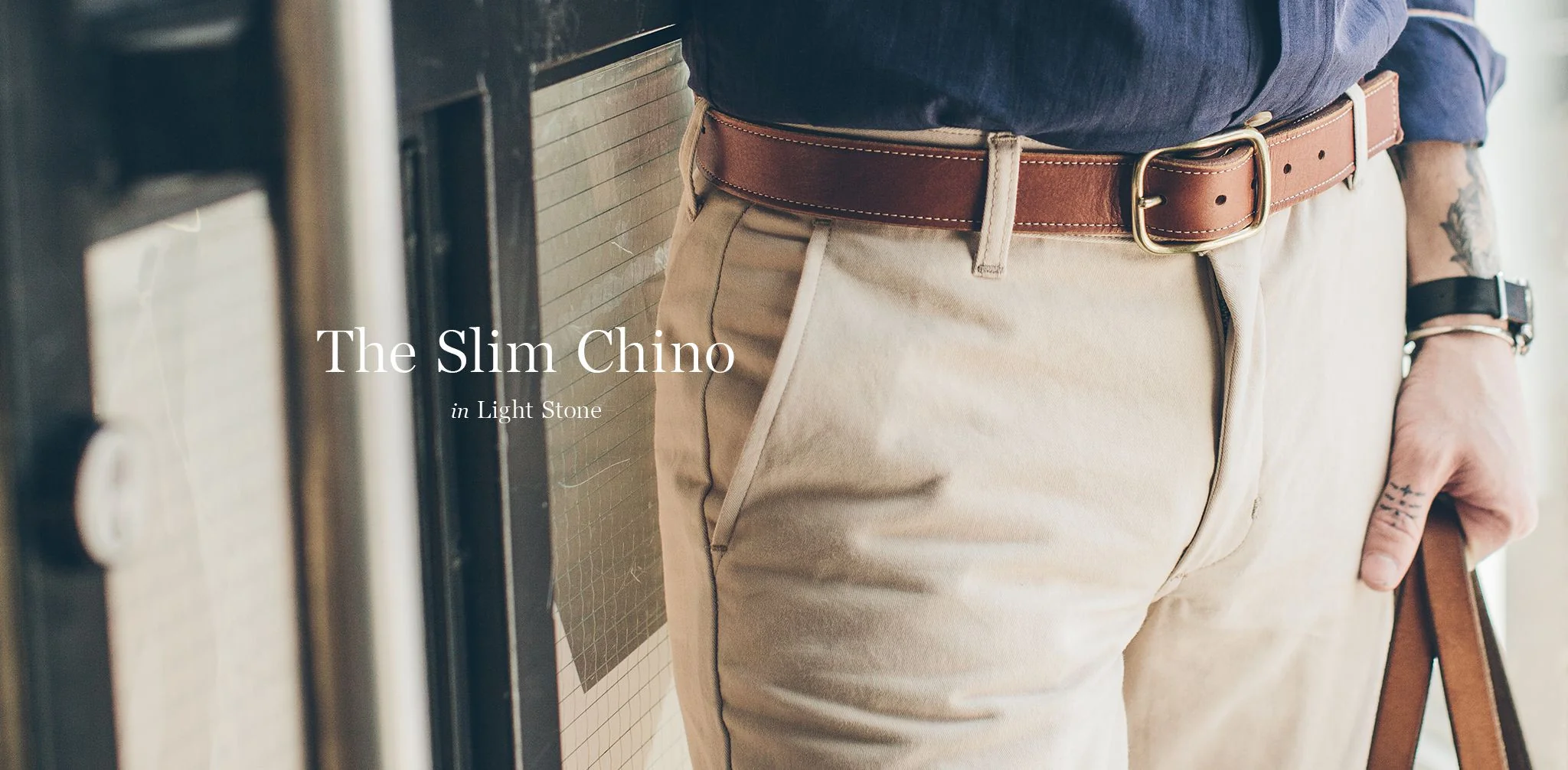 The Slim Chino in Light Stone - Image 7