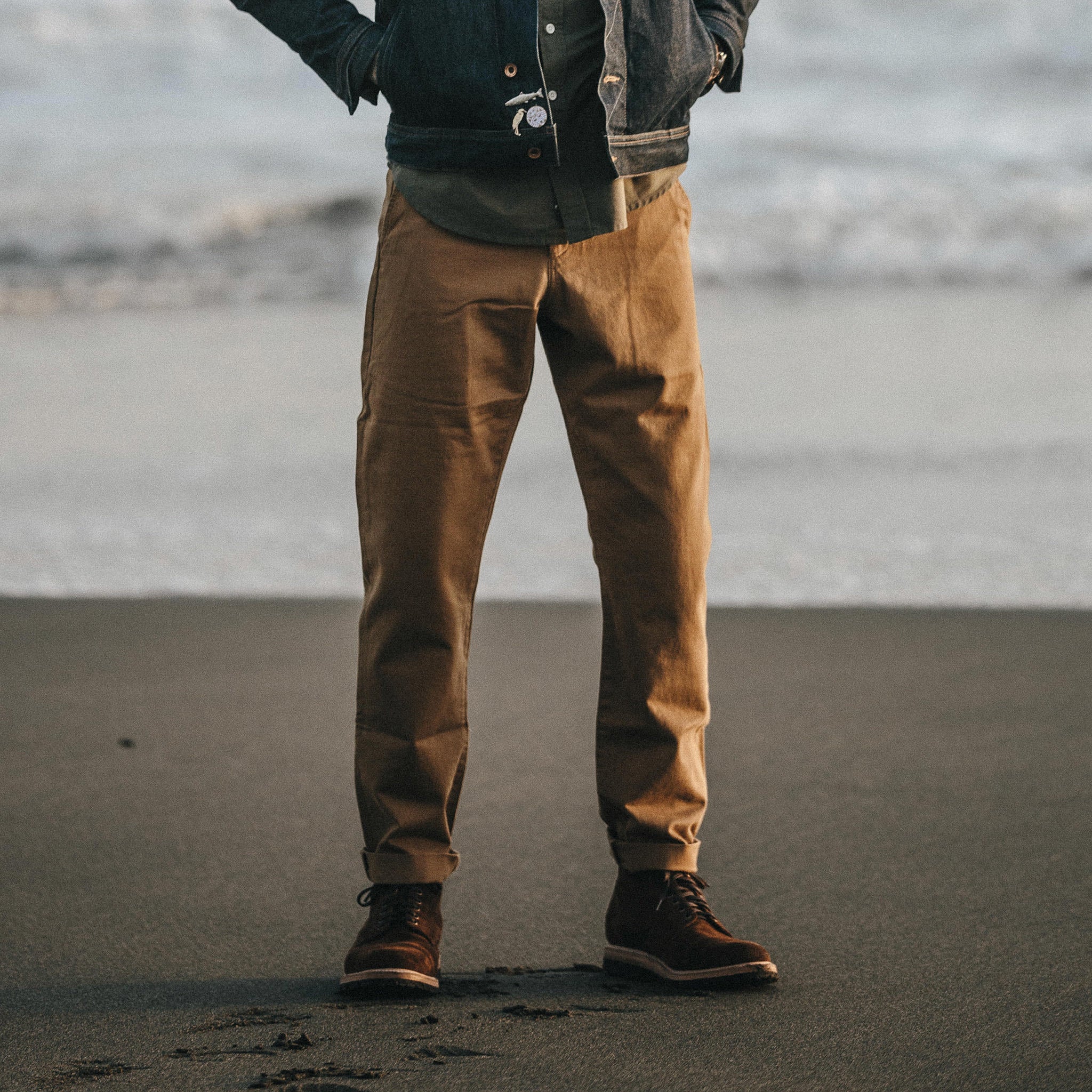 The Slim Chino in Organic British Khaki - Image 4
