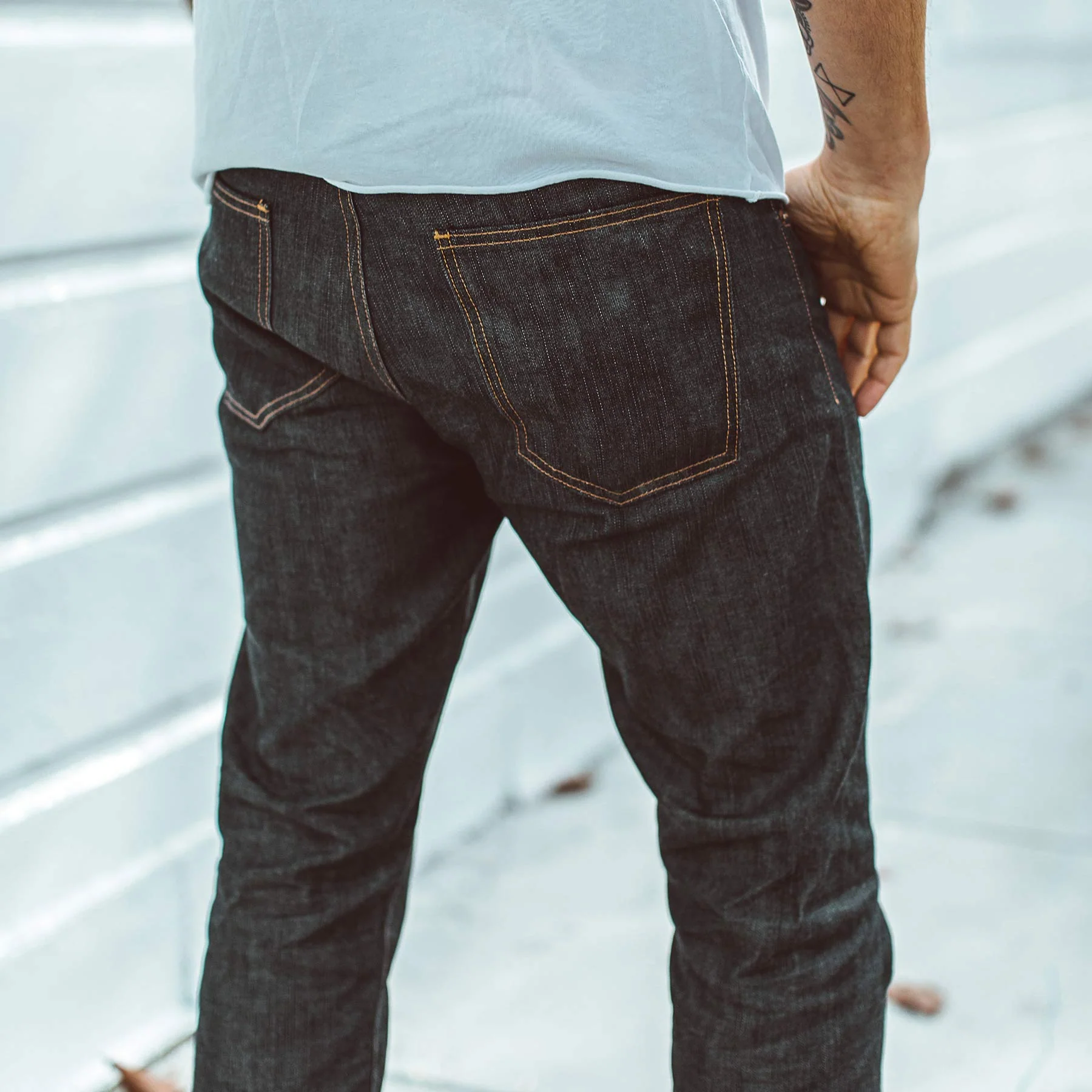 The Slim Jean in Kurabo Slub Denim - Image 4