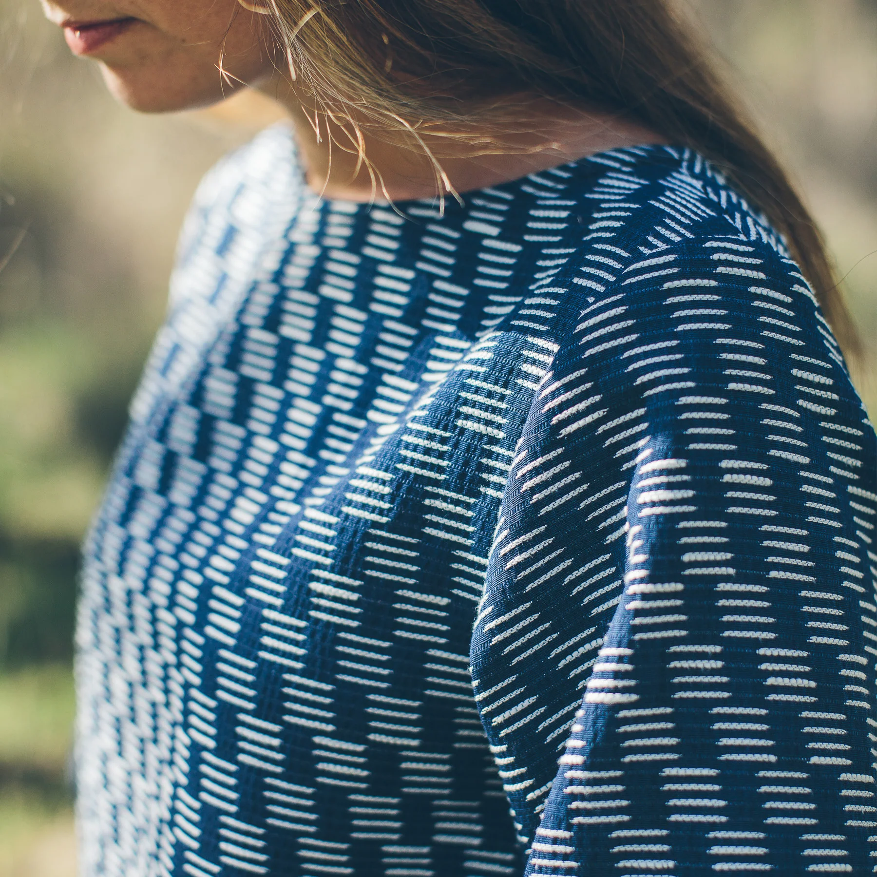 The Sonoma Top in Indigo Jacquard - Image 5
