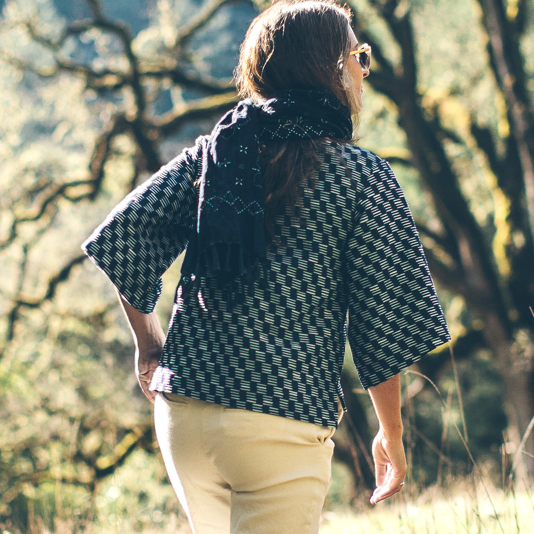 The Sonoma Top in Indigo Jacquard - Image 6