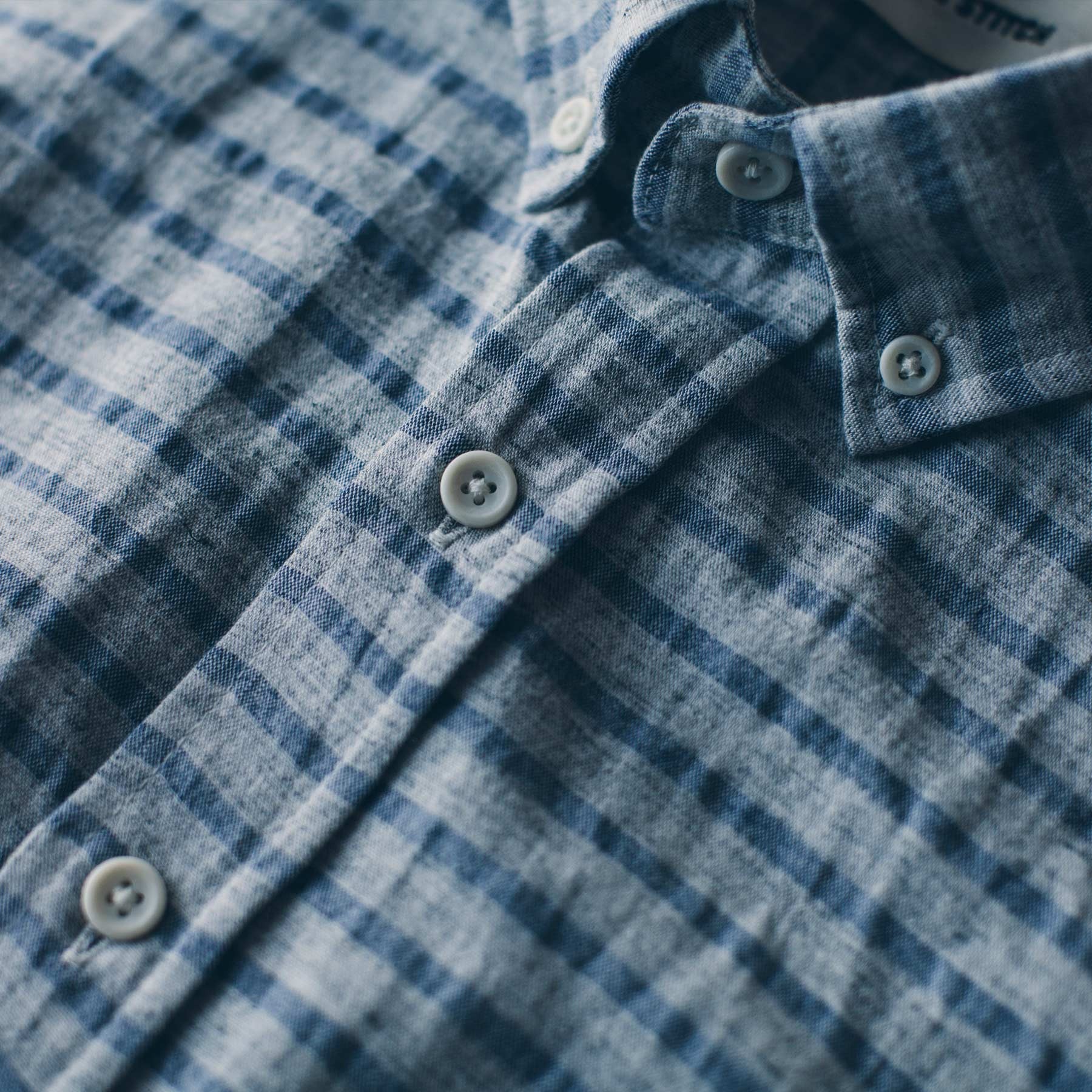 The Short Sleeve Jack in Grey & Navy Stripe - Image 5