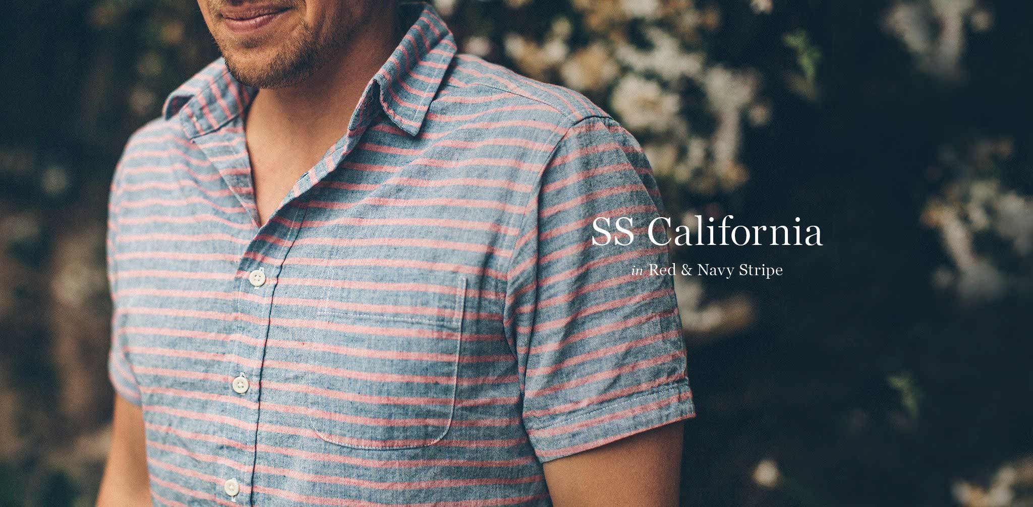 The Short Sleeve Jack in Red & Navy Stripe - Image 7