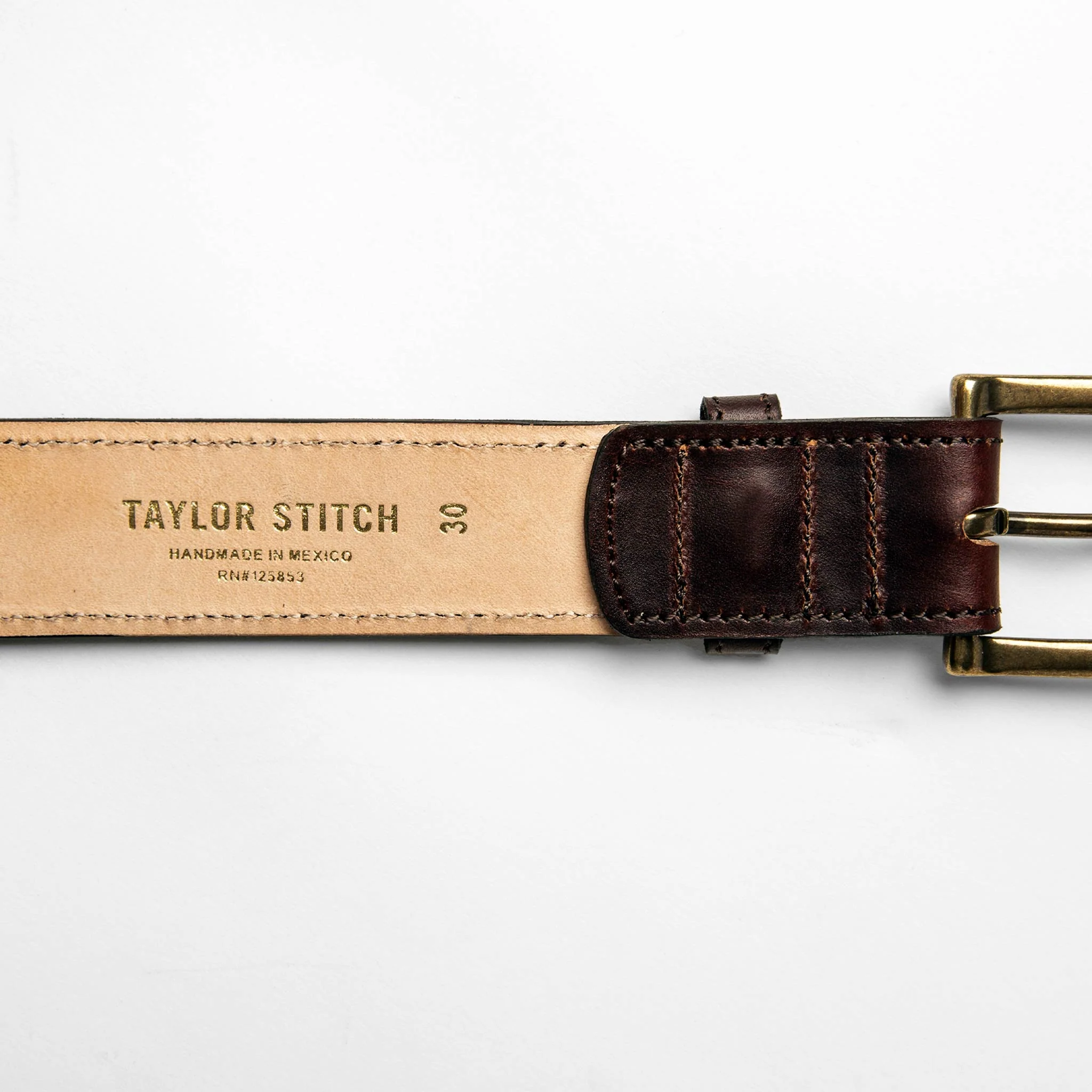 The Stitched Belt in Espresso - Image 4