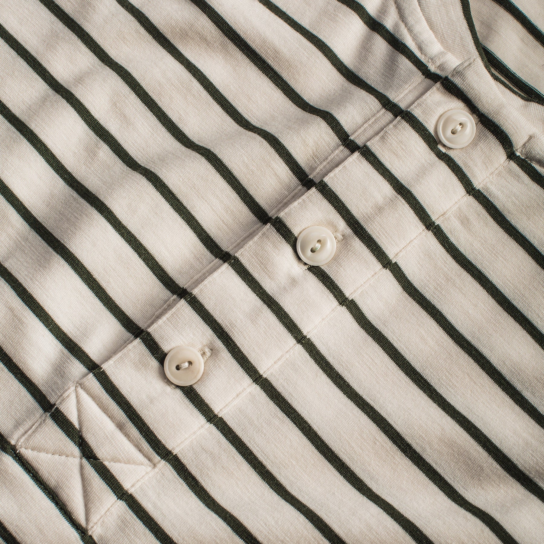 The Mercerized Merino Henley in Forest Stripe - Image 6
