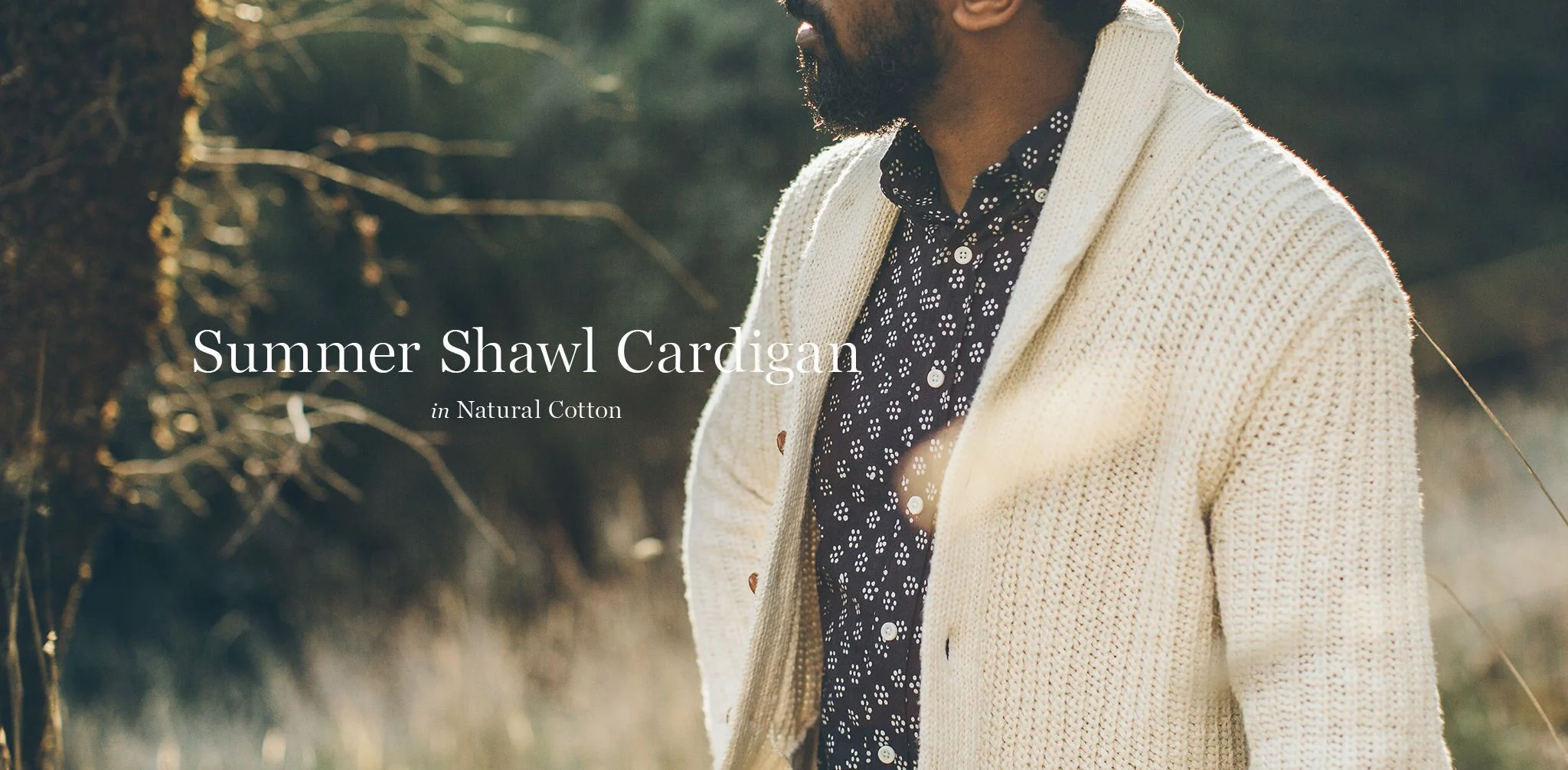 The Shawl Cardigan in Natural Cotton - Image 6
