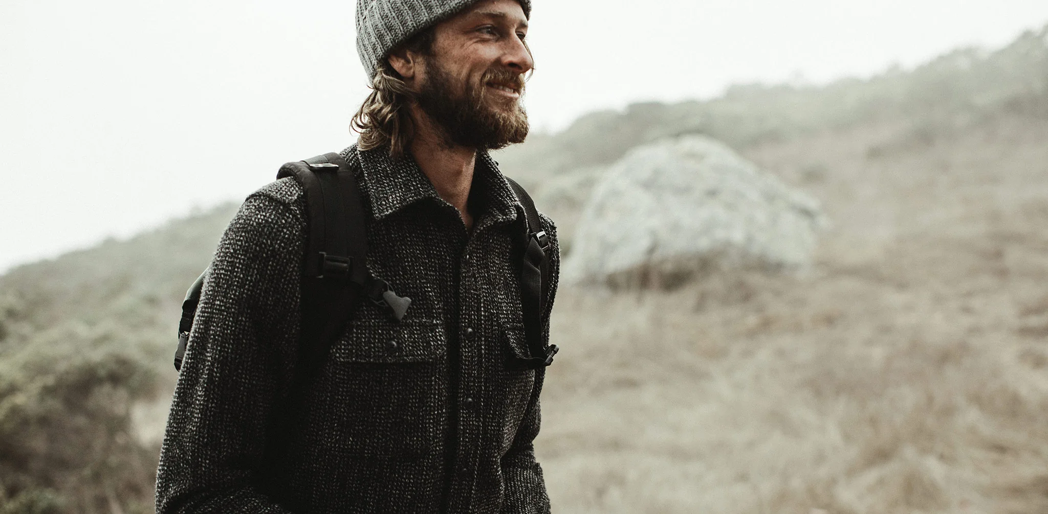 The Summit Shirt in Heather Charcoal Waffle - Image 11