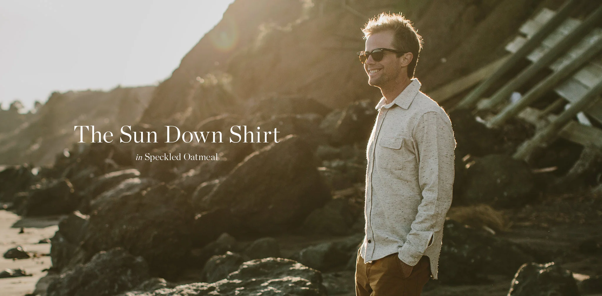 The Sun Down Shirt in Speckled Oatmeal - Image 8