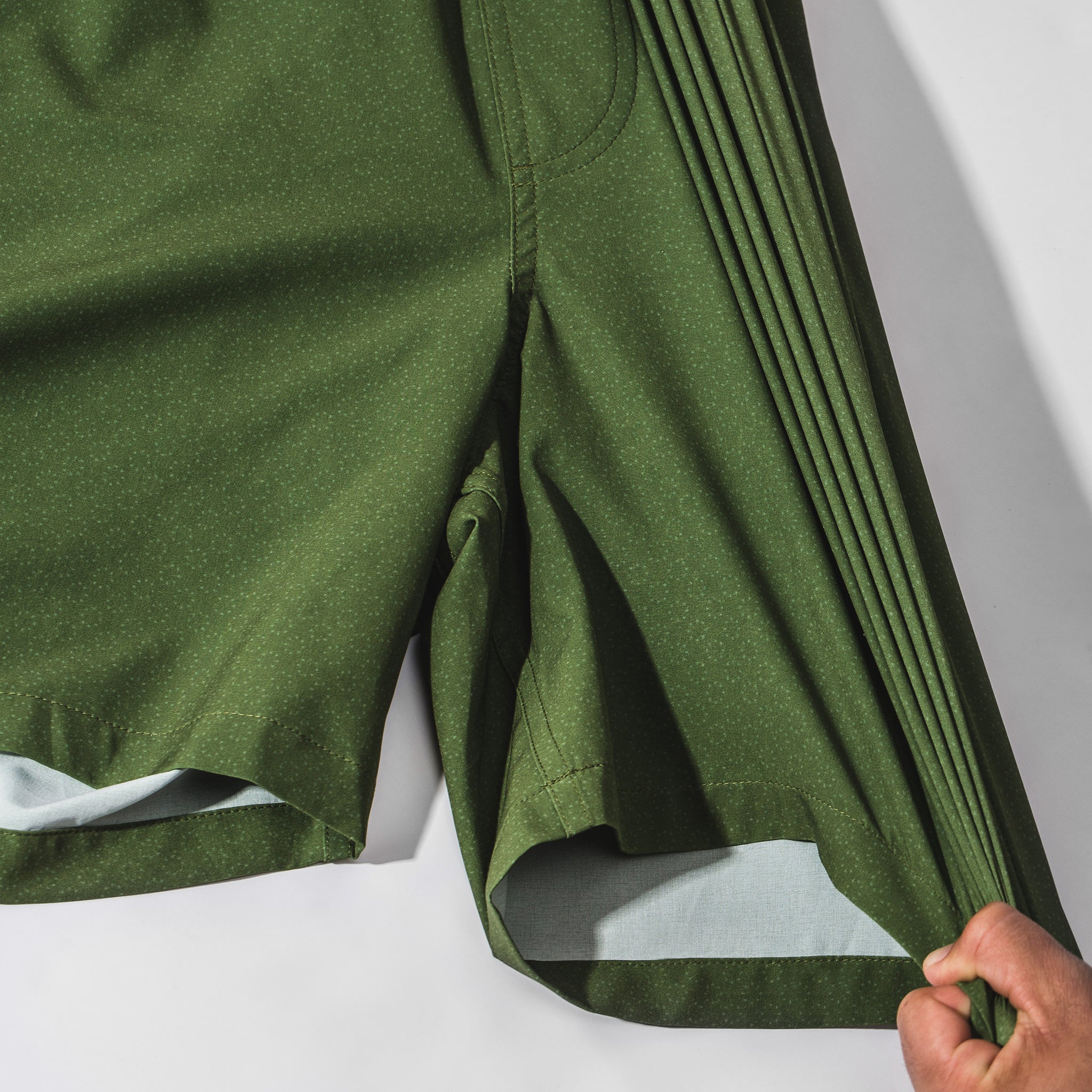 The Yuba Trunk in Olive Print - Image 10