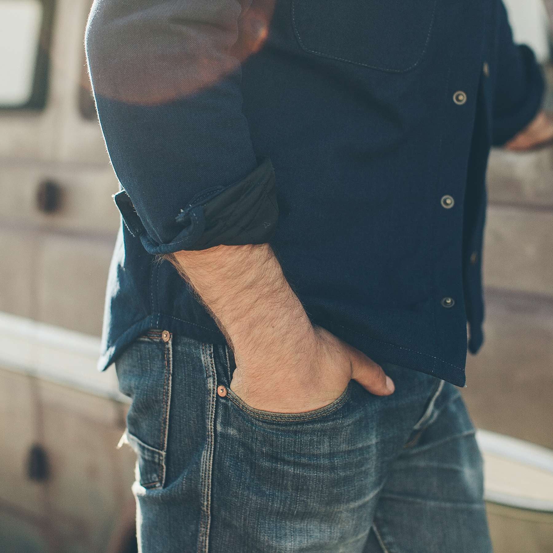 The Task Jacket in Indigo Canvas - Image 7