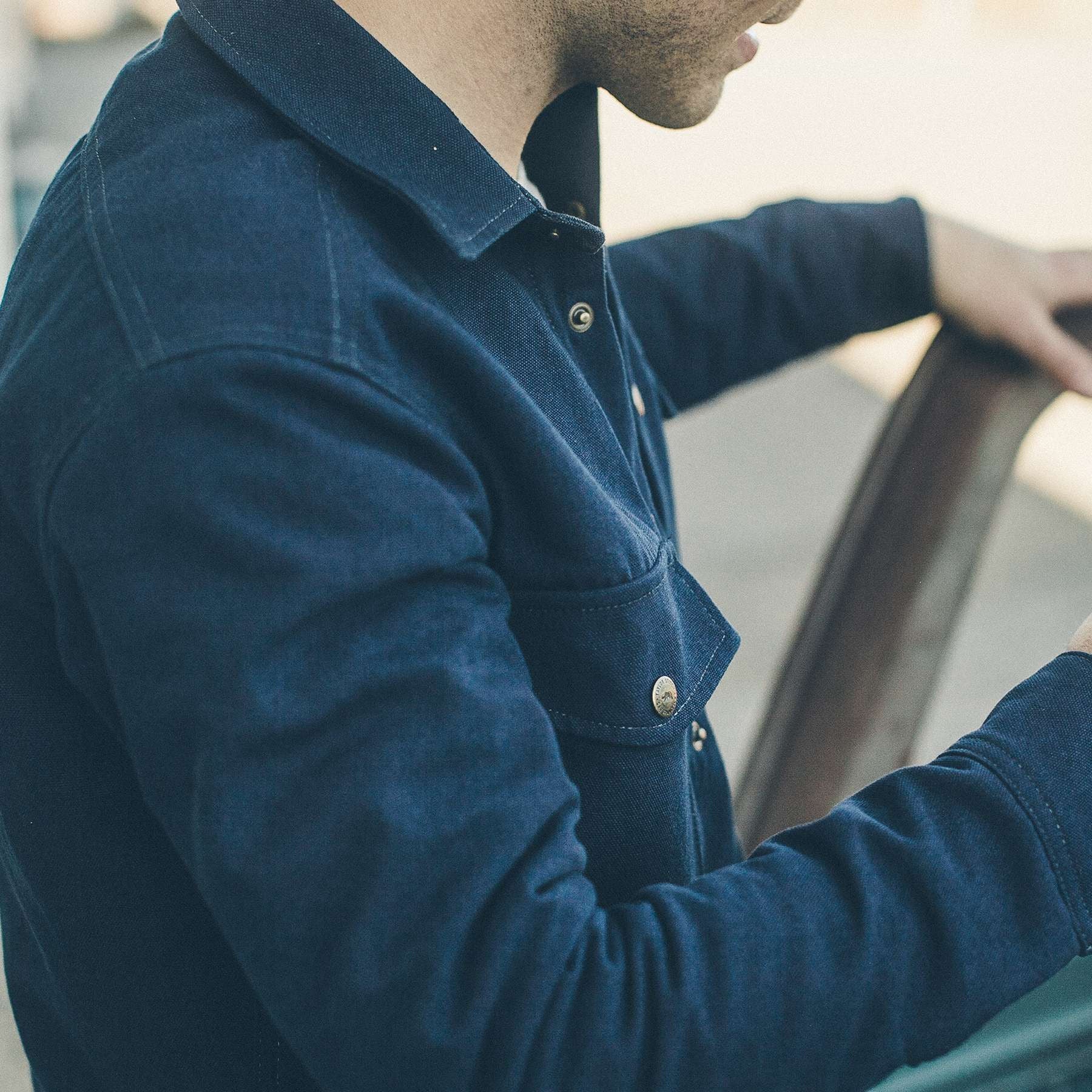 The Task Jacket in Indigo Canvas - Image 8
